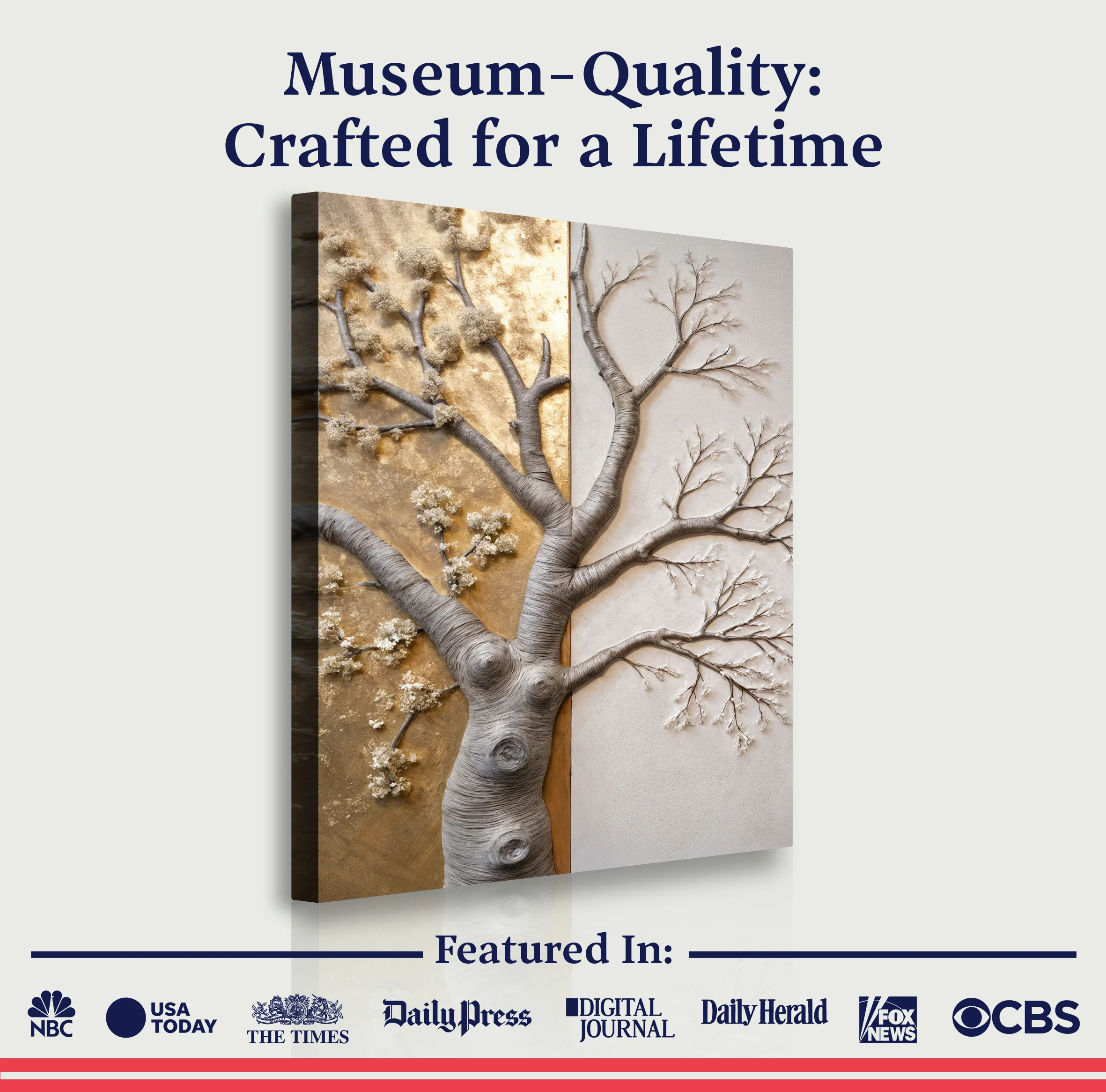 Tree American Basswood Impasto Wall Art - Image 6