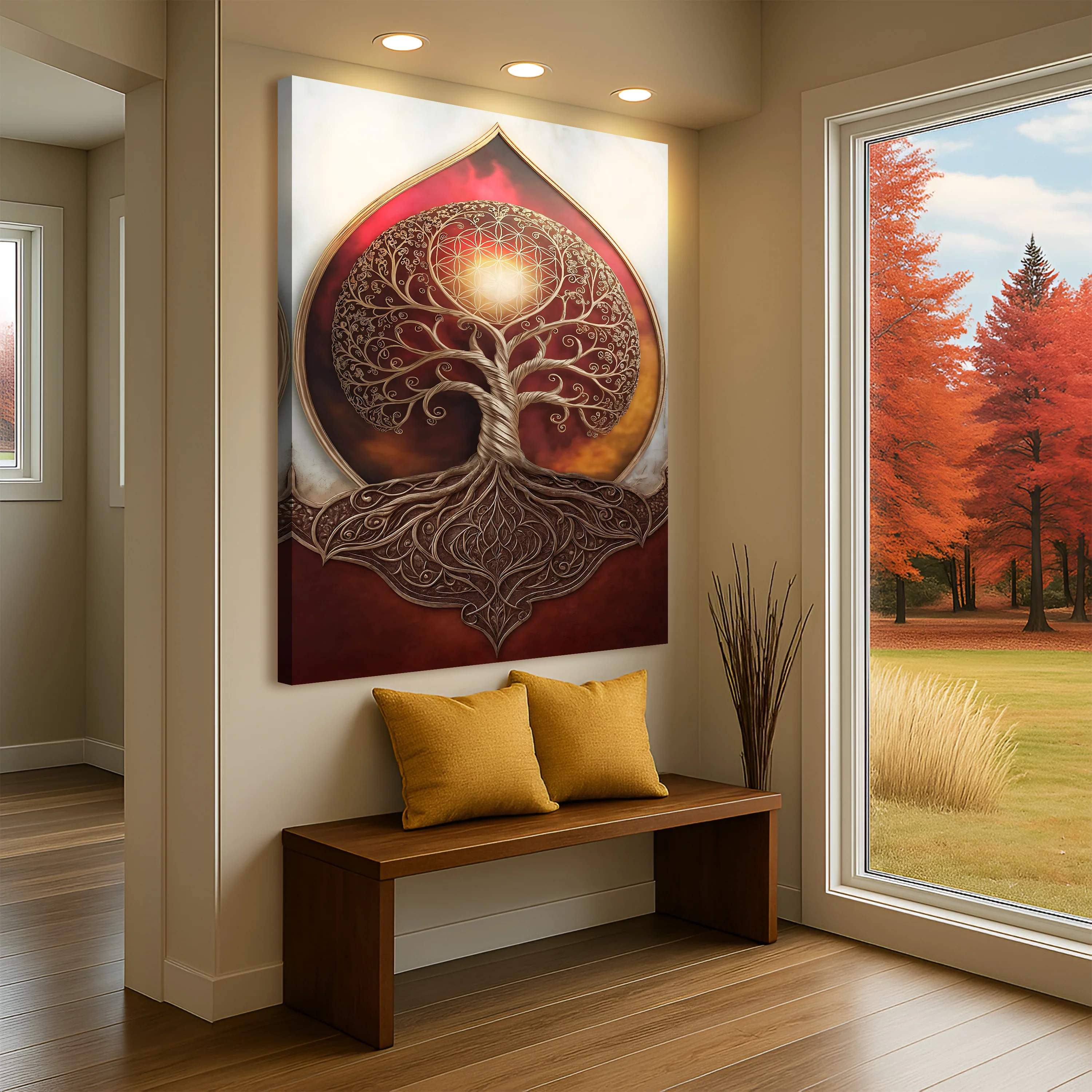 Tree of Life: Sacred Geometry Abstract Wall Art - Image 4