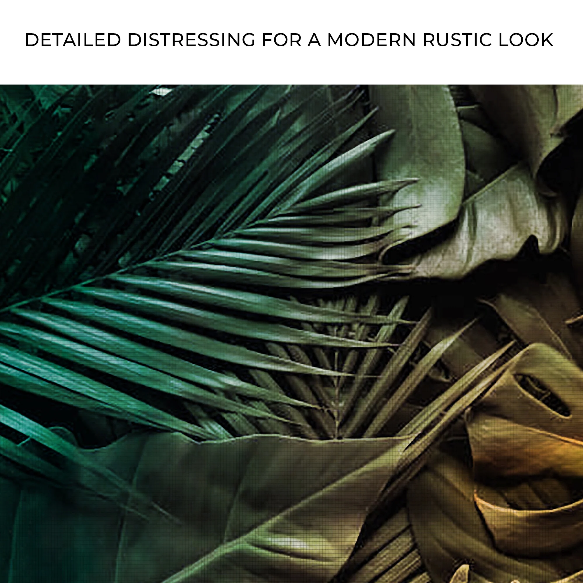 Tropical Monster Leaves Canvas Wall Art - Image 4