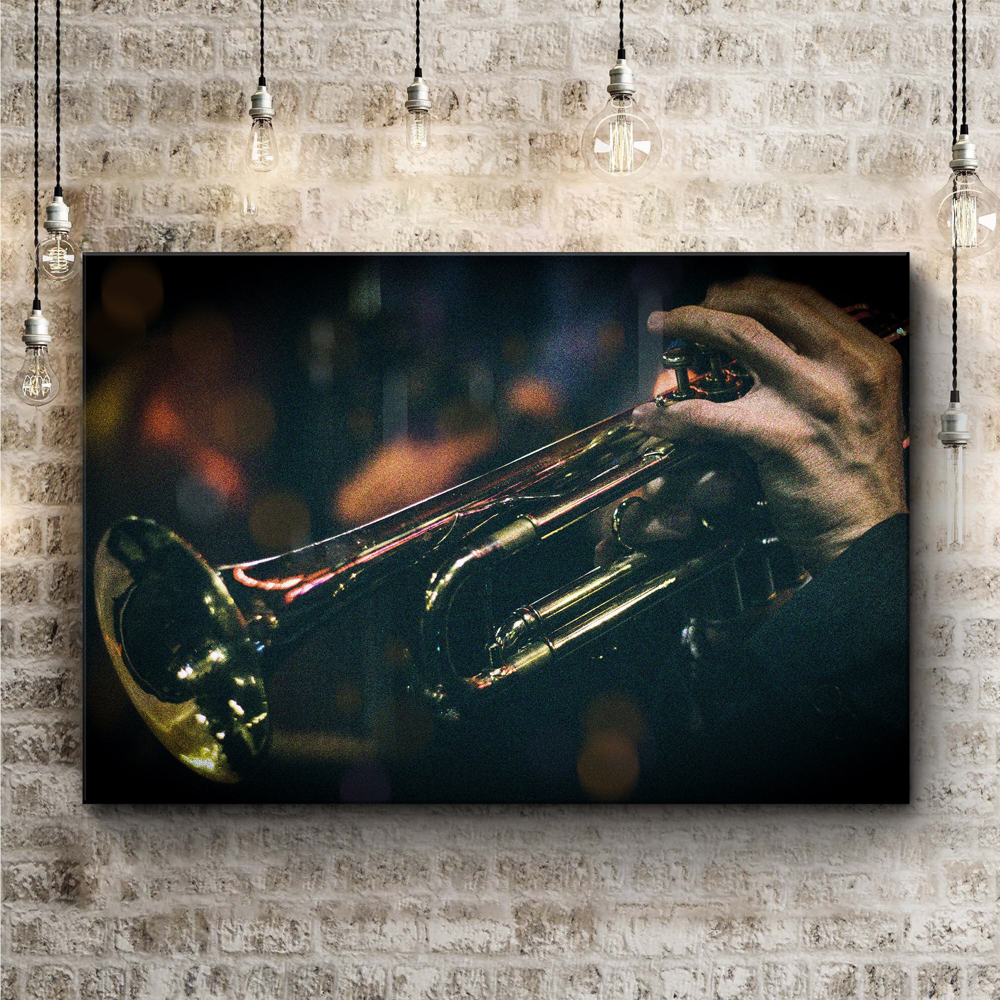 Trumpet Playing Canvas Wall Art - Image 3