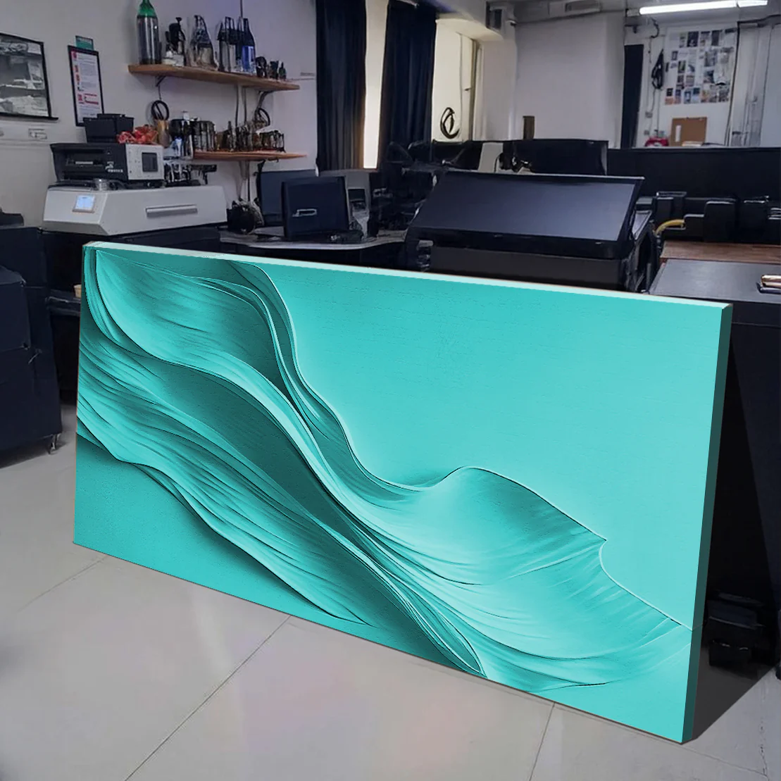Turquoise Minimalist Wall Art - Image 4