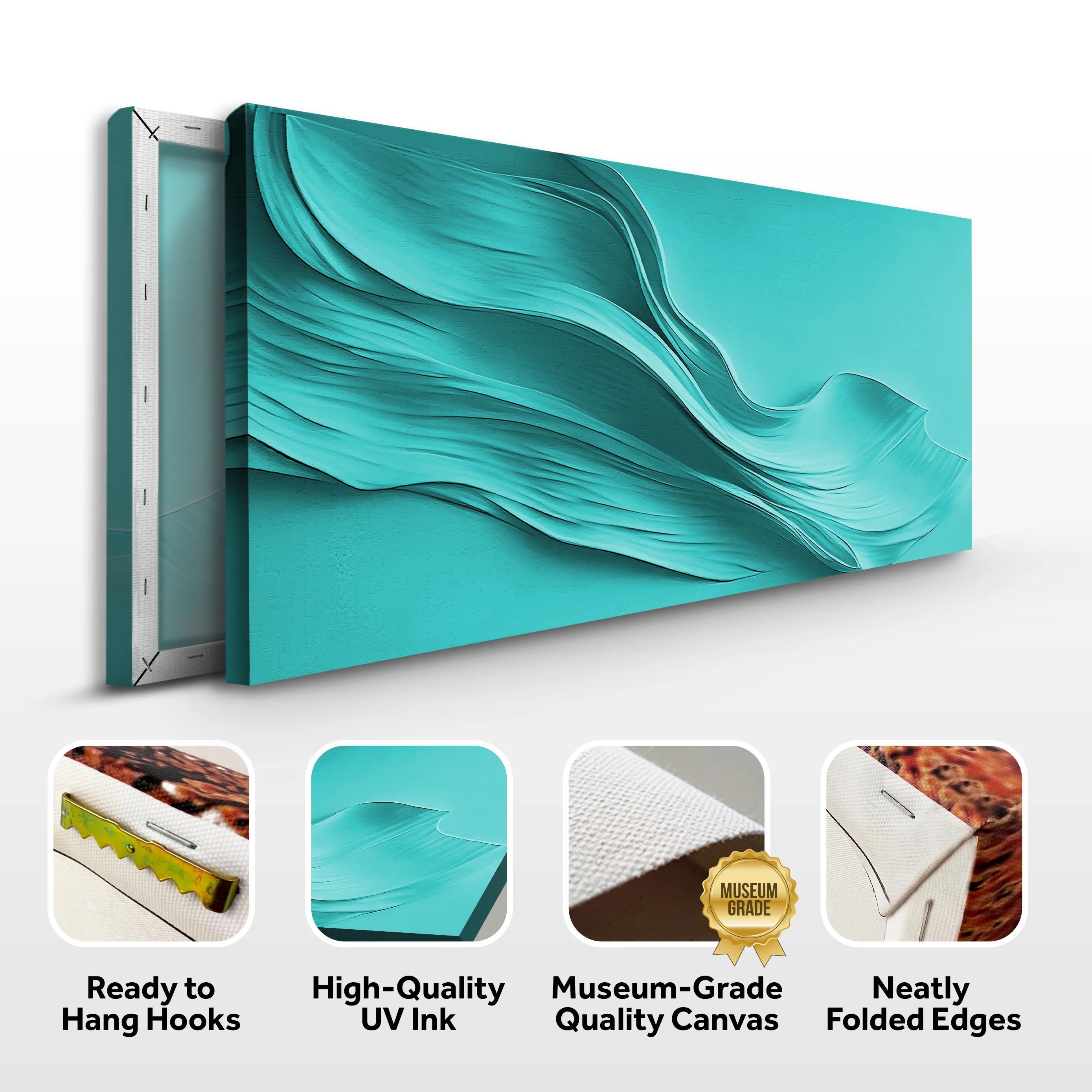 Turquoise Minimalist Wall Art - Image 8