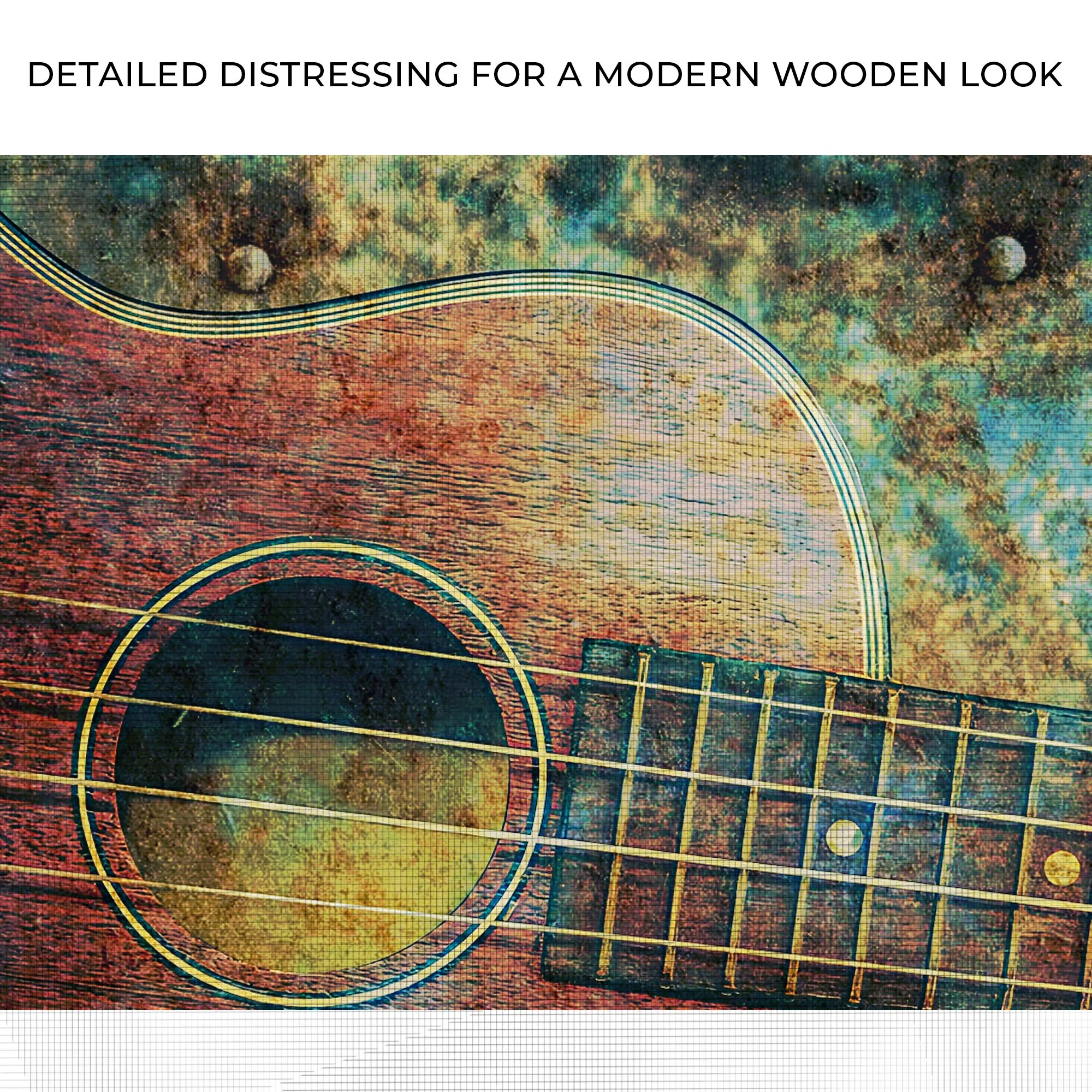 Ukulele Grunge Canvas Wall Art - Image 4