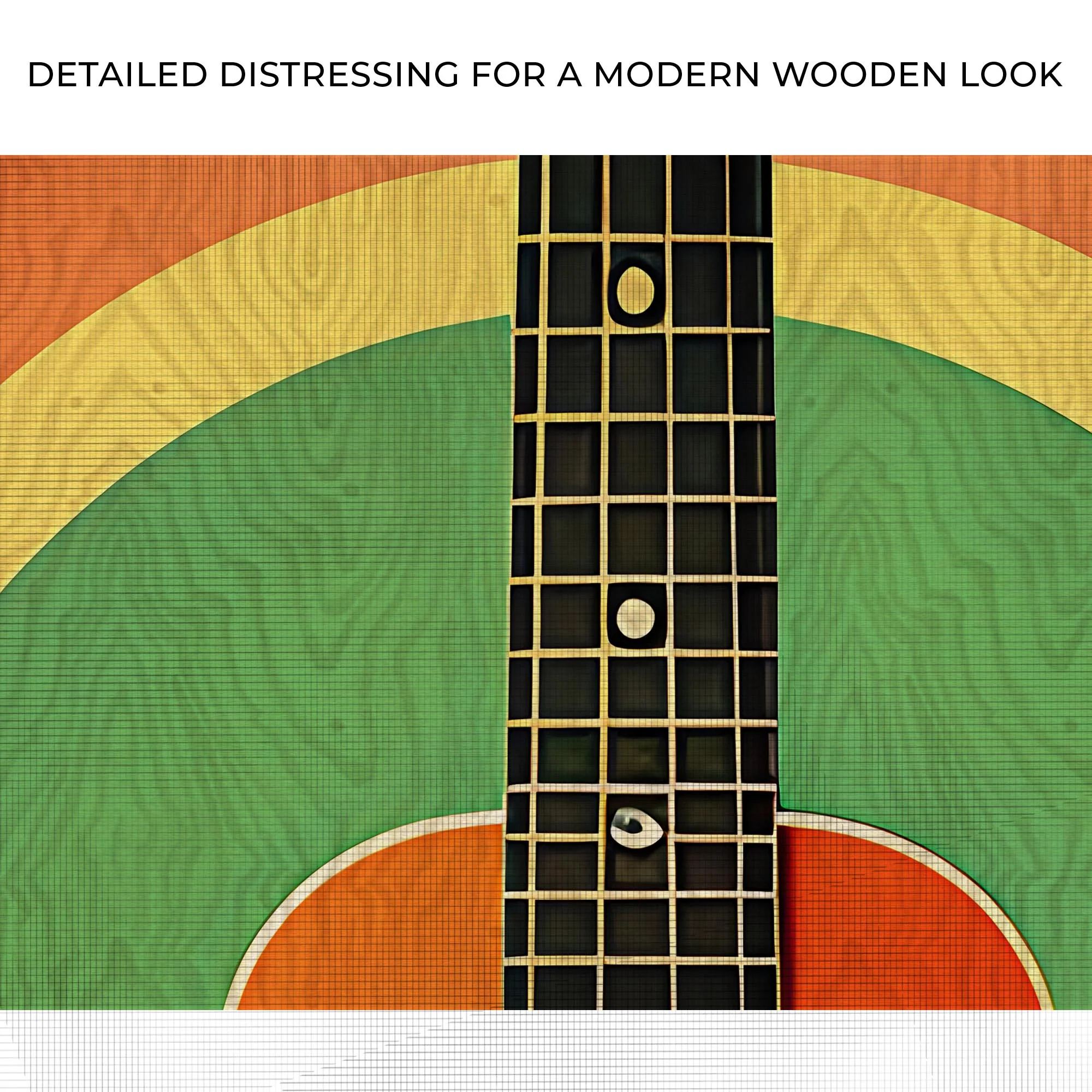 Ukulele Retro Canvas Wall Art - Image 4