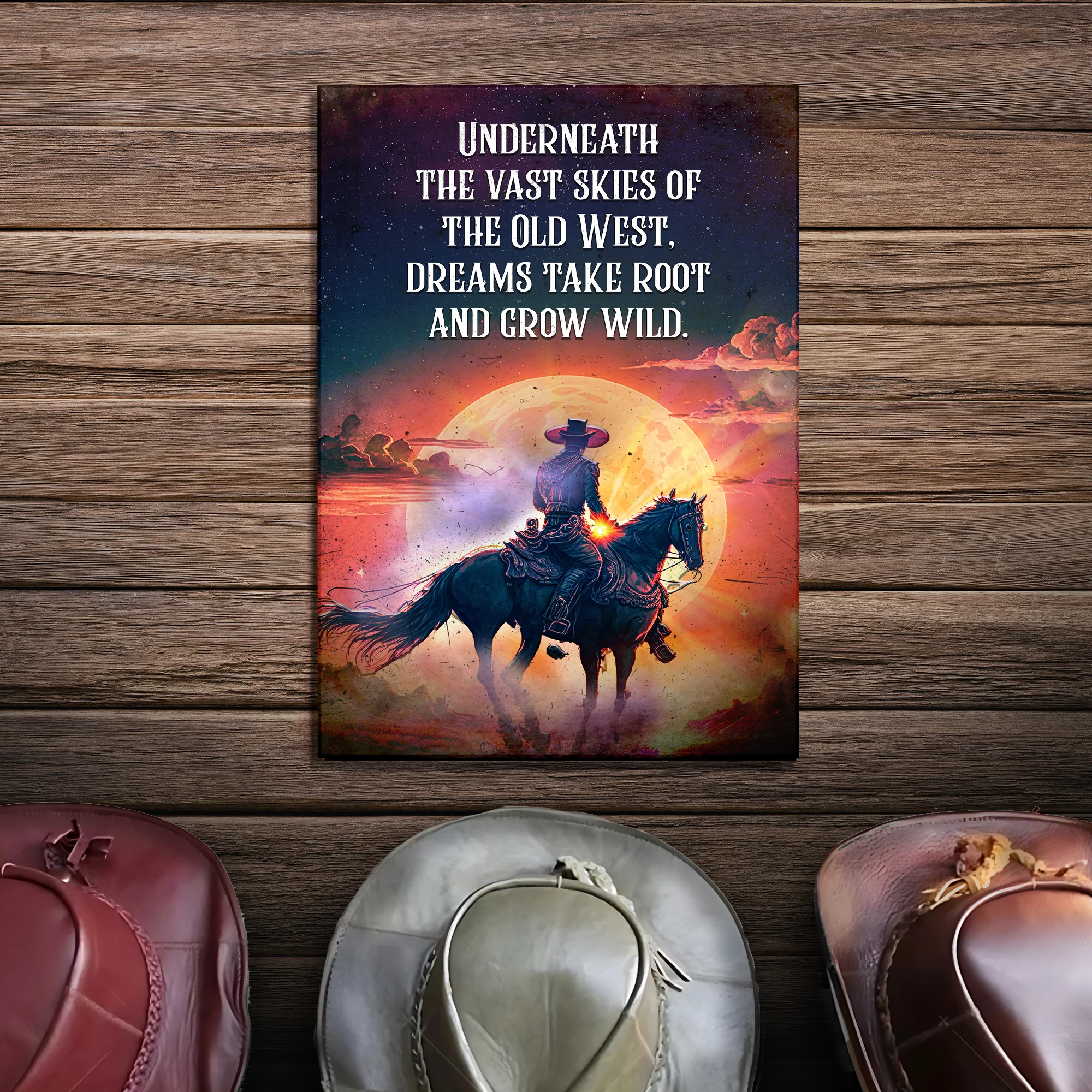 Underneath The Vast Skies Of The Old West Sign - Image 2