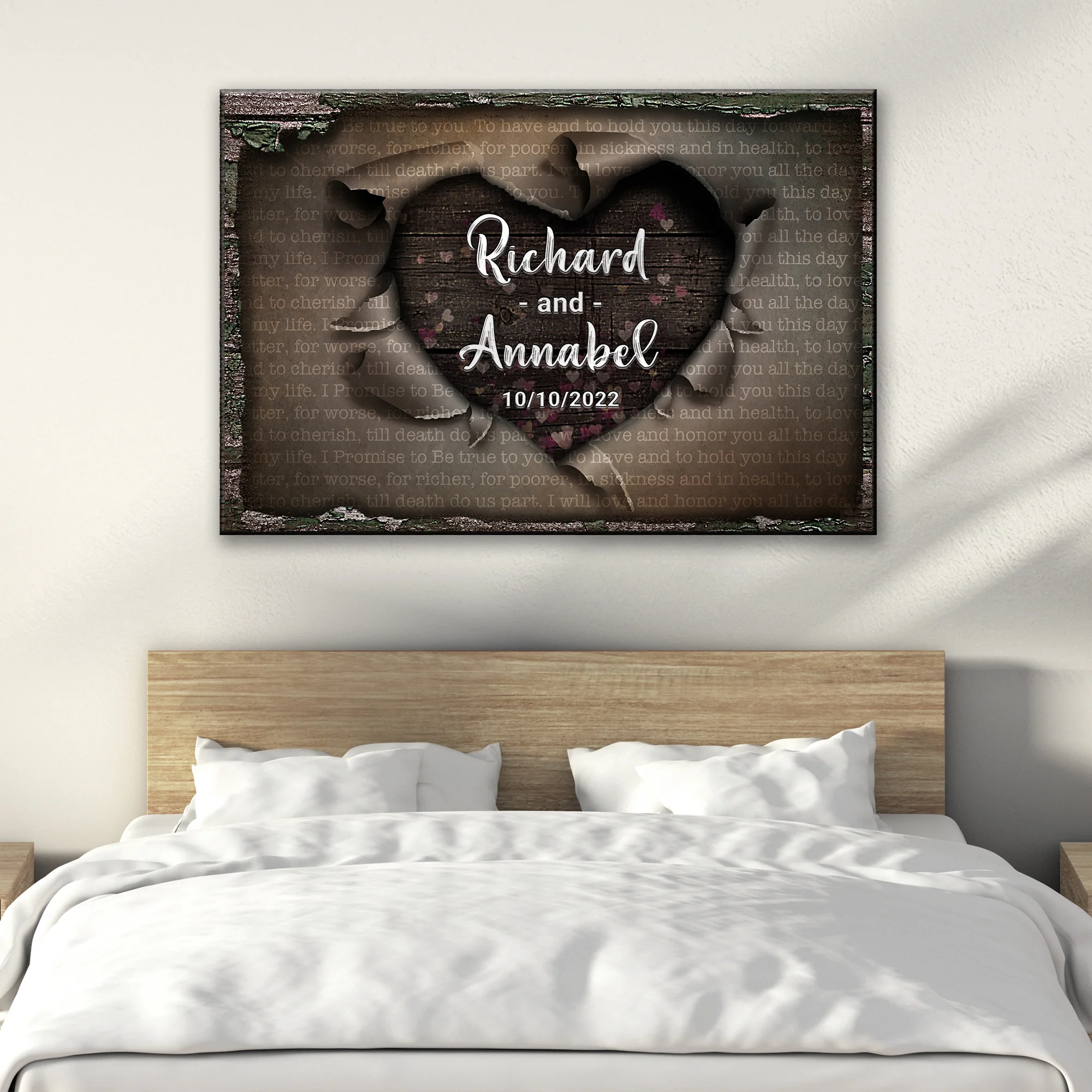 Unwrapped Heart Wedding Vows Sign - Image 2