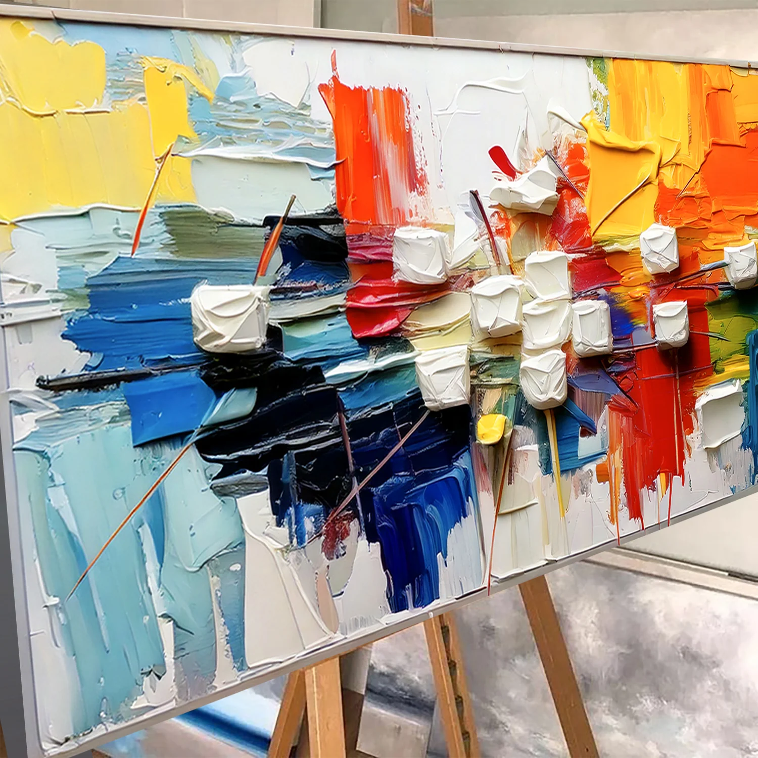 Urban Abstract Impasto Wall Art - Image 5