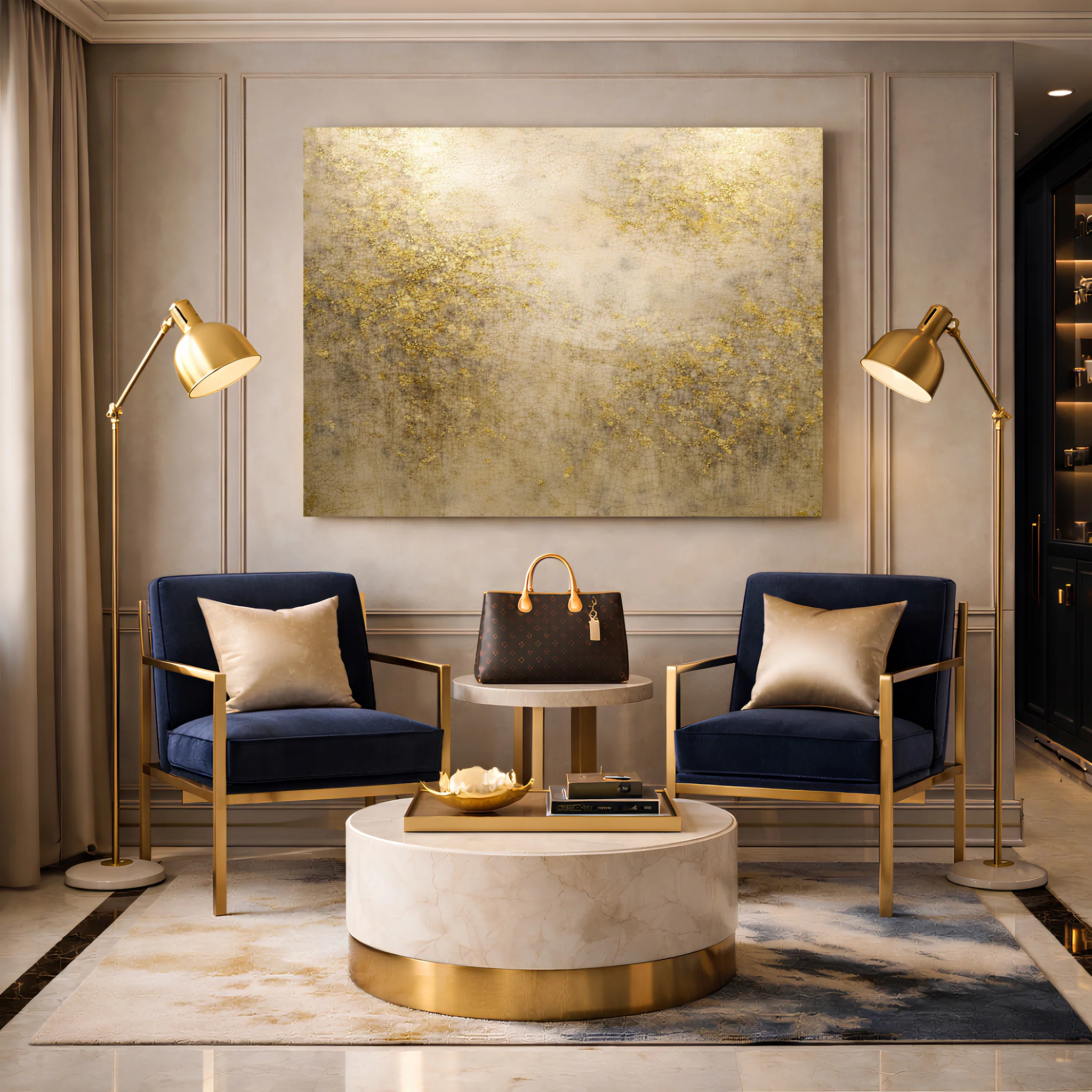 Venetian Plaster Abstract Wall Art II - Image 2