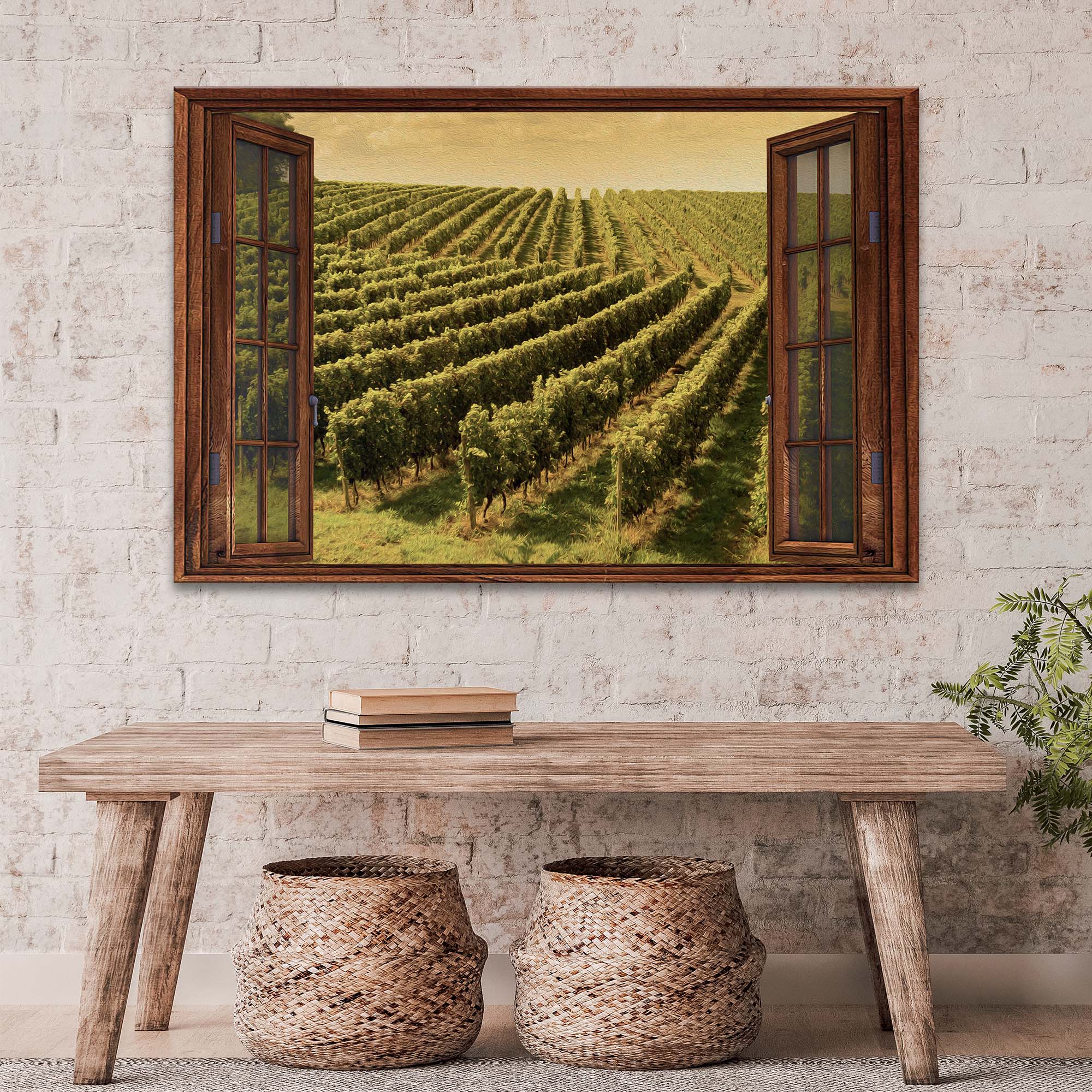 Vineyard Window Canvas Wall Art II - Image 2
