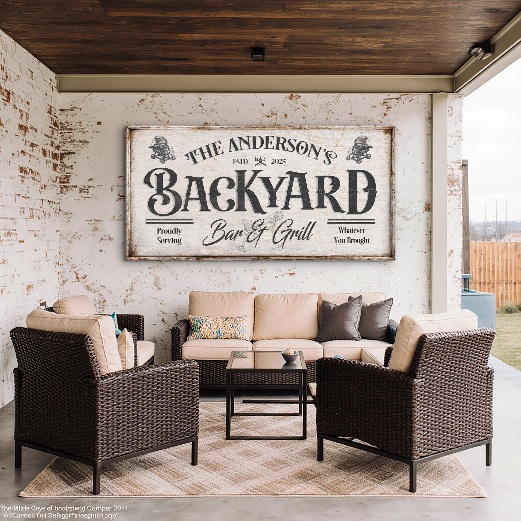 Vintage Bar And Grill Wall Sign - Image 3