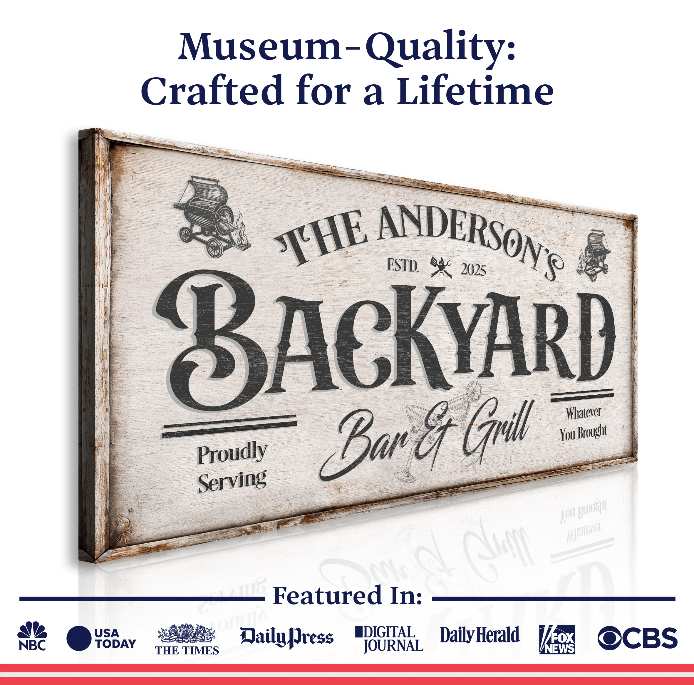 Vintage Bar And Grill Wall Sign - Image 6