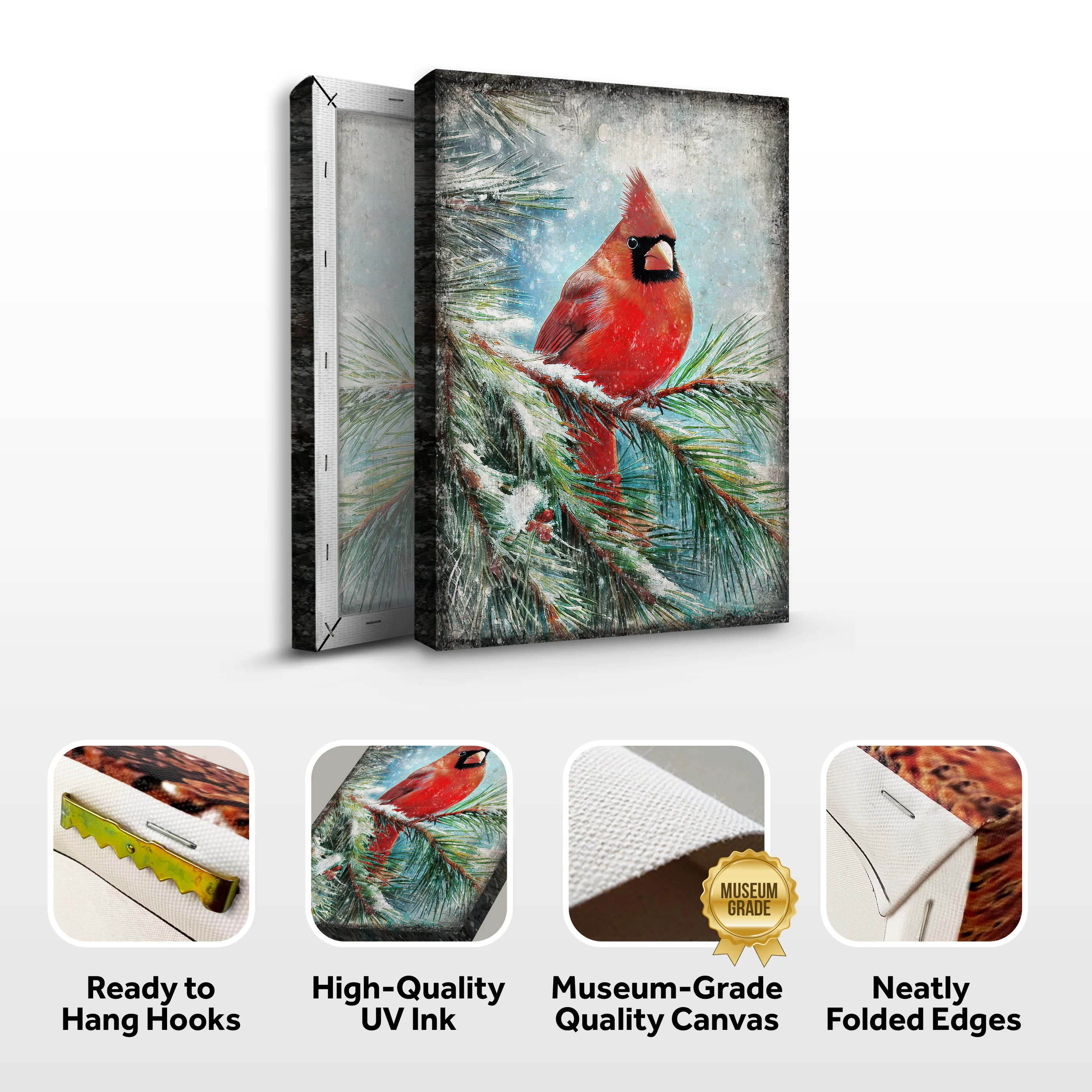 Vintage Cardinal Christmas Wall Art - Image 6