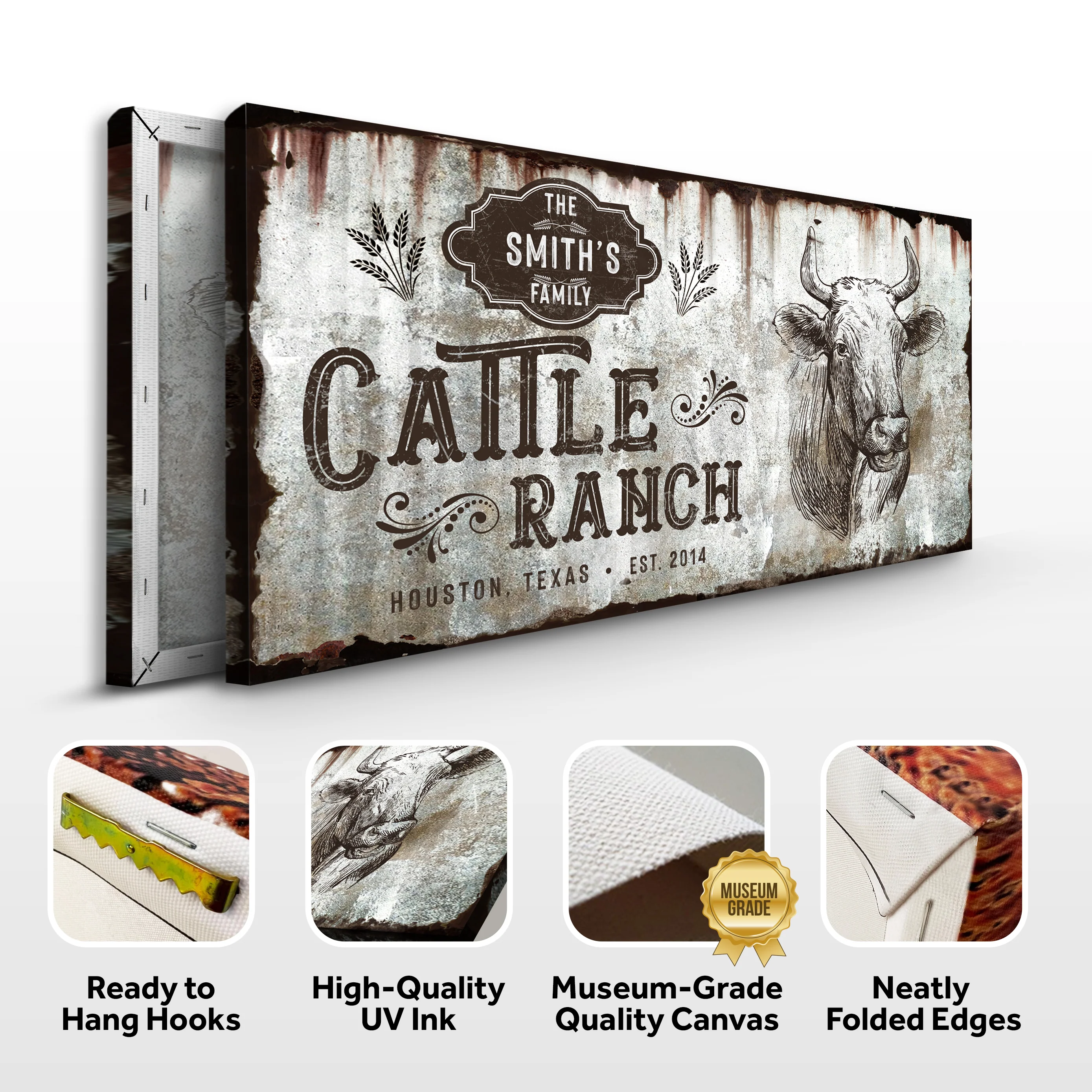 Vintage Cattle Ranch Sign - Image 3