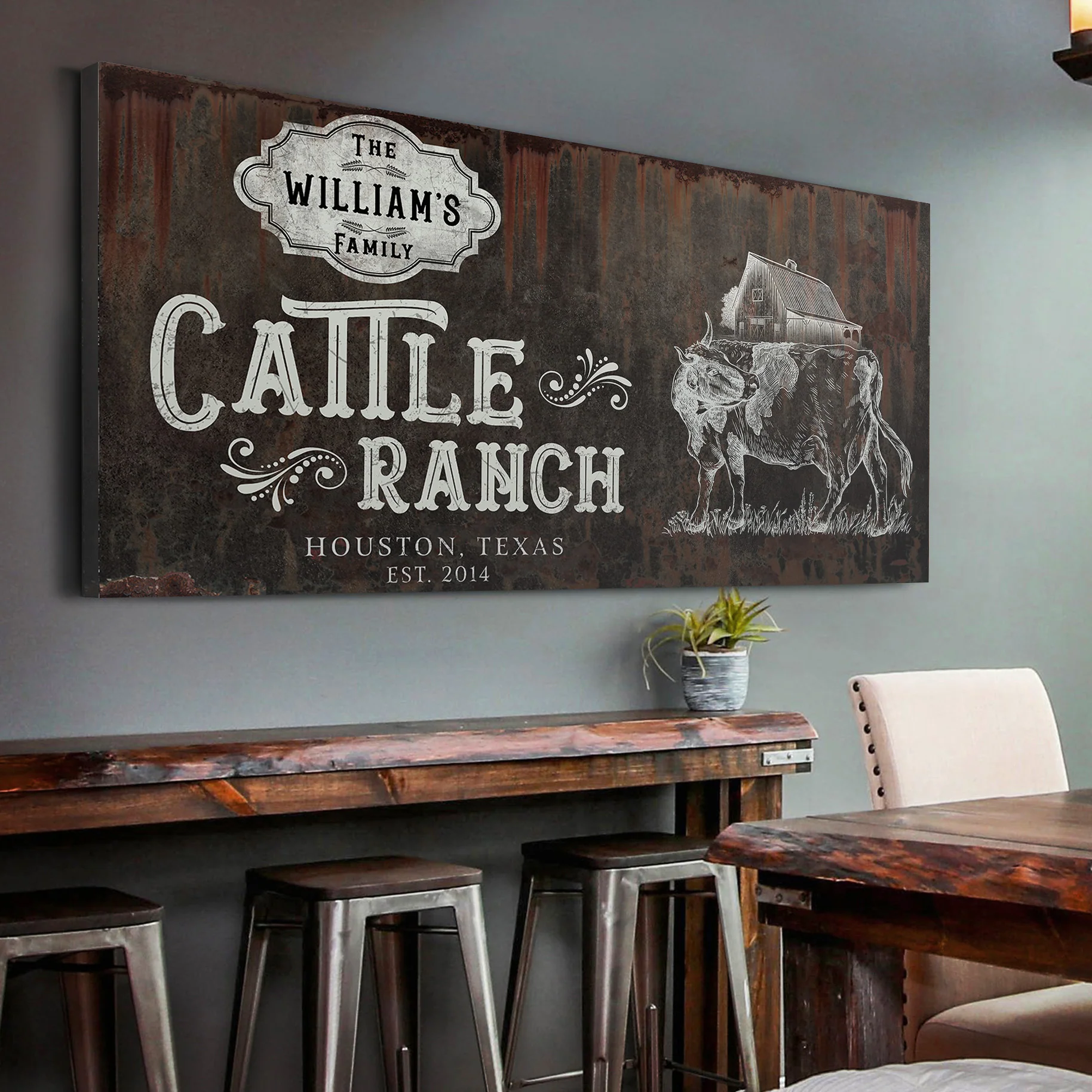 Vintage Cattle Ranch Sign - Image 7