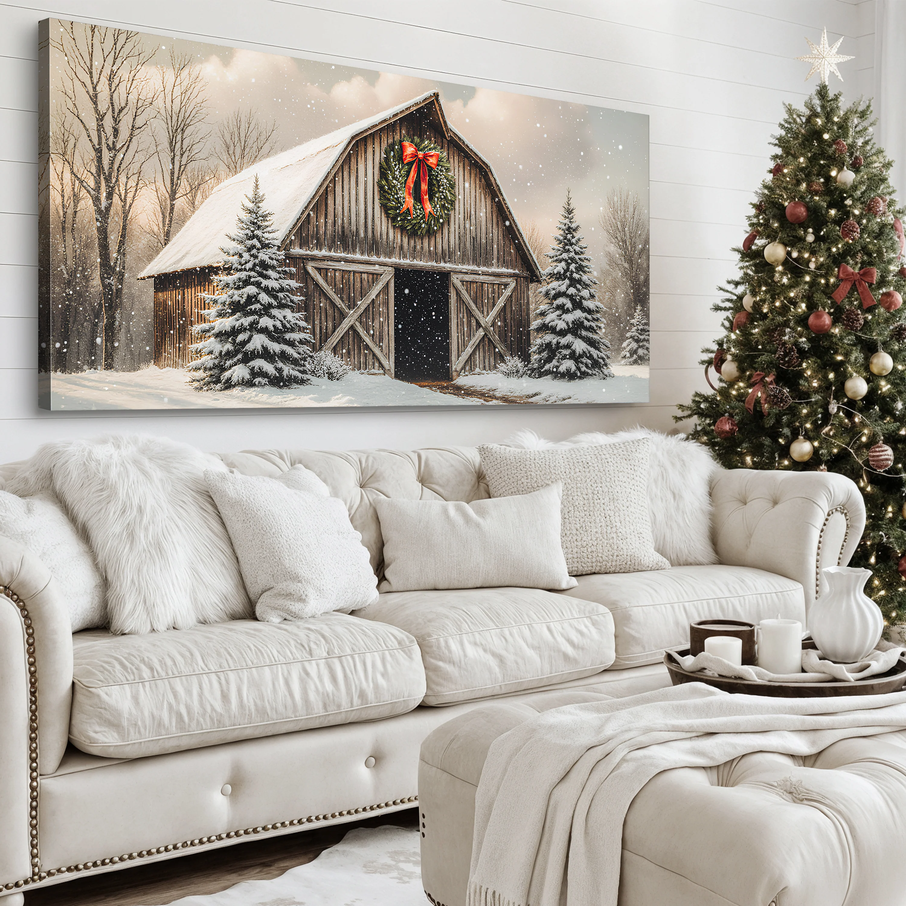 Vintage Christmas Barn Wall Art - Image 2