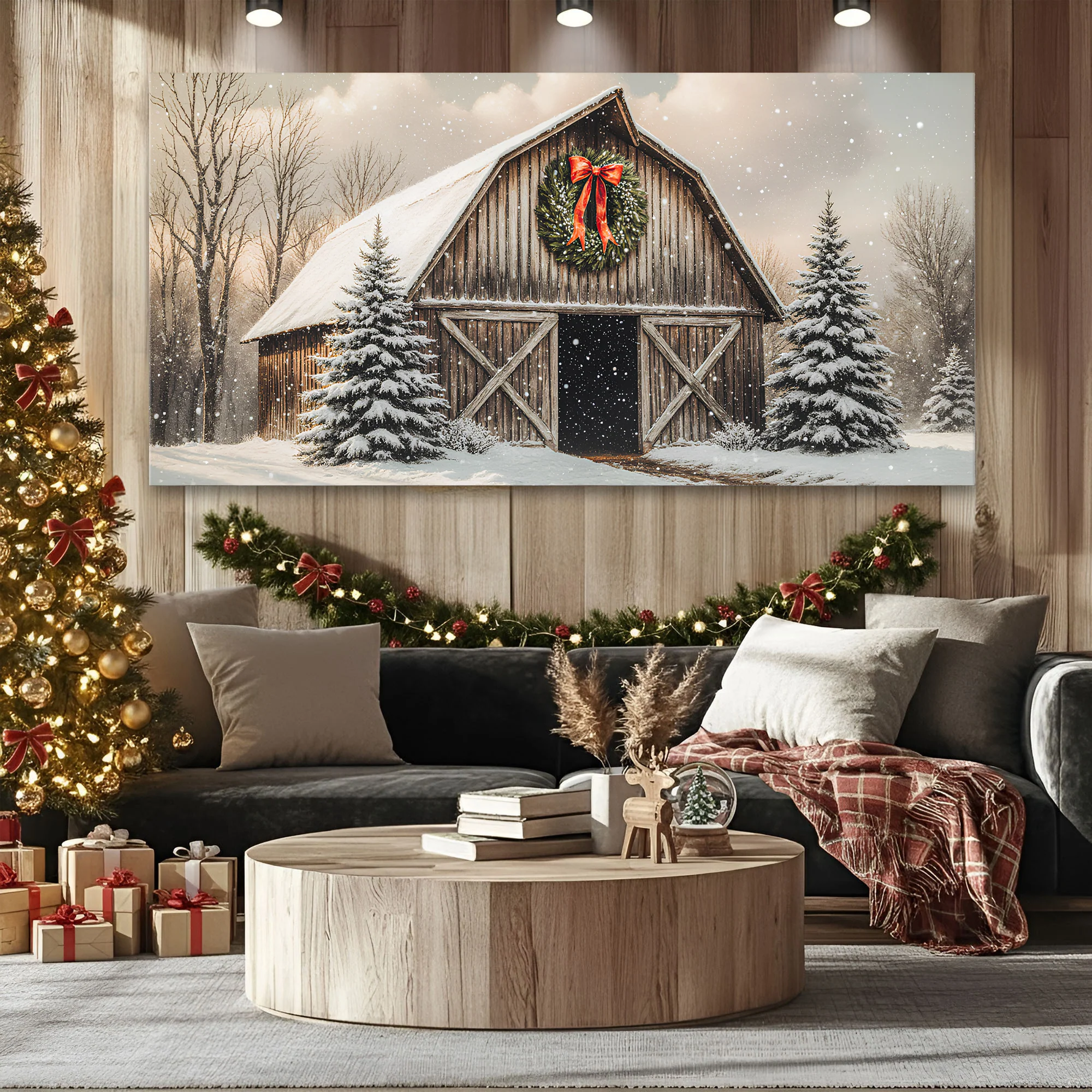 Vintage Christmas Barn Wall Art - Image 3