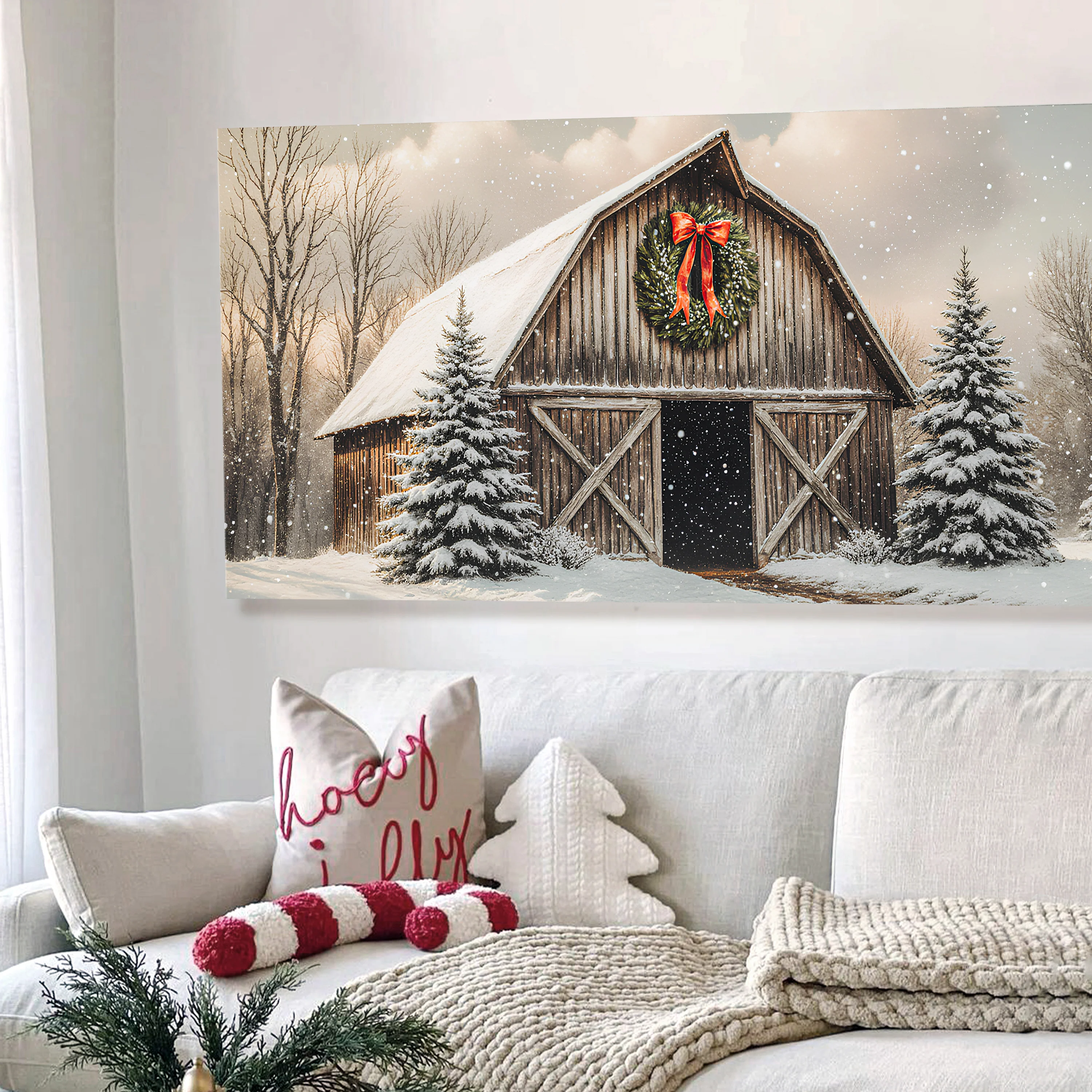 Vintage Christmas Barn Wall Art - Image 4