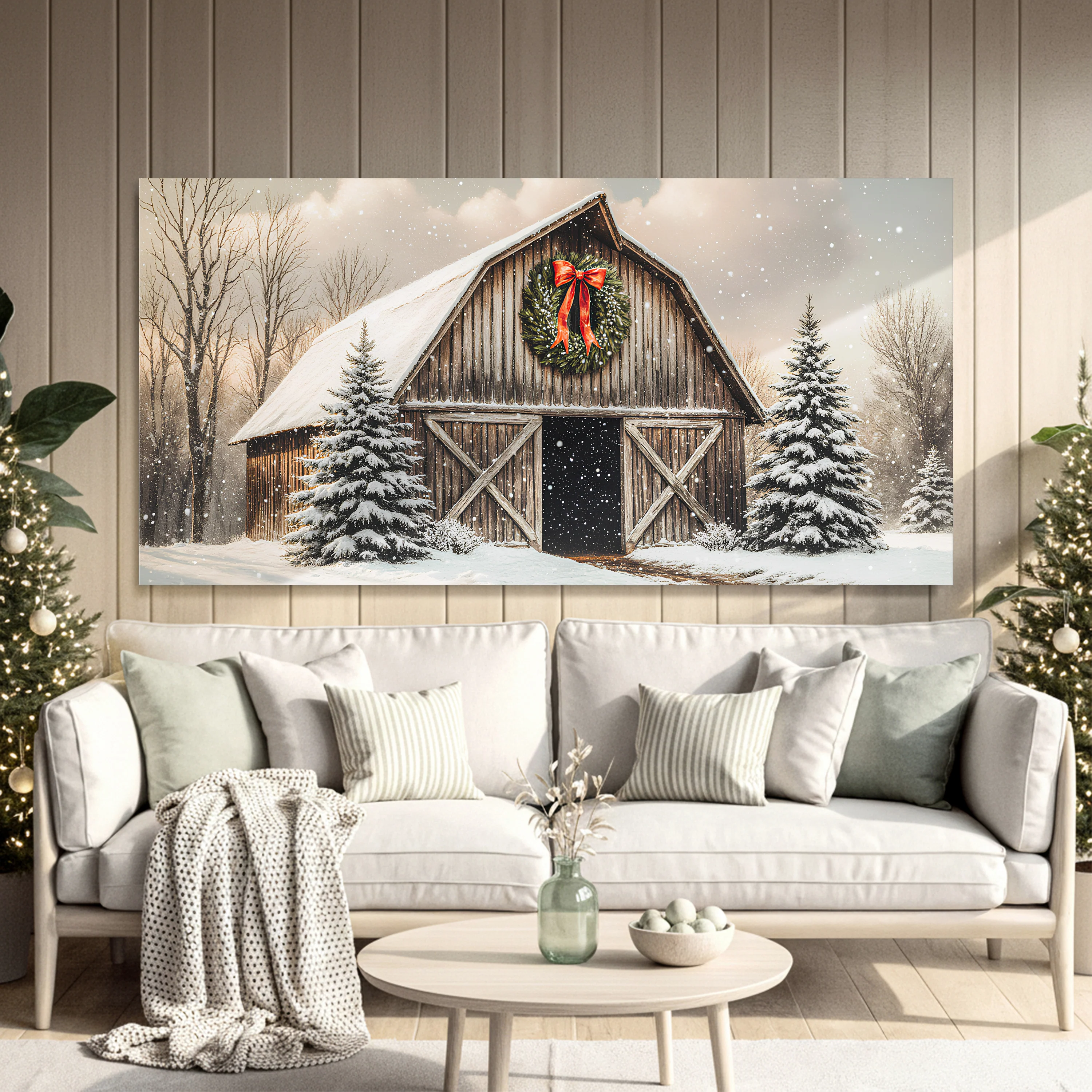 Vintage Christmas Barn Wall Art - Image 5