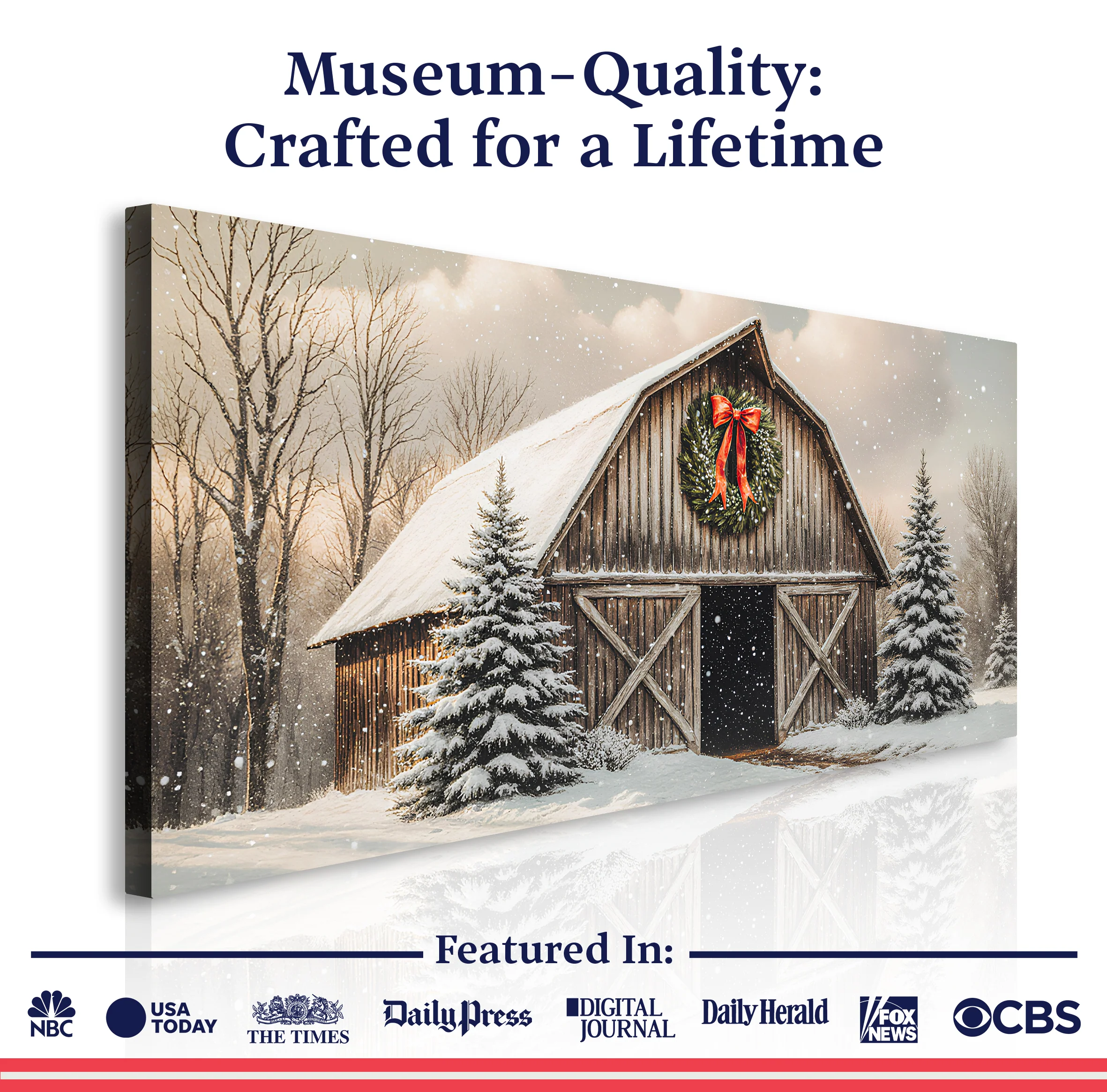 Vintage Christmas Barn Wall Art - Image 6