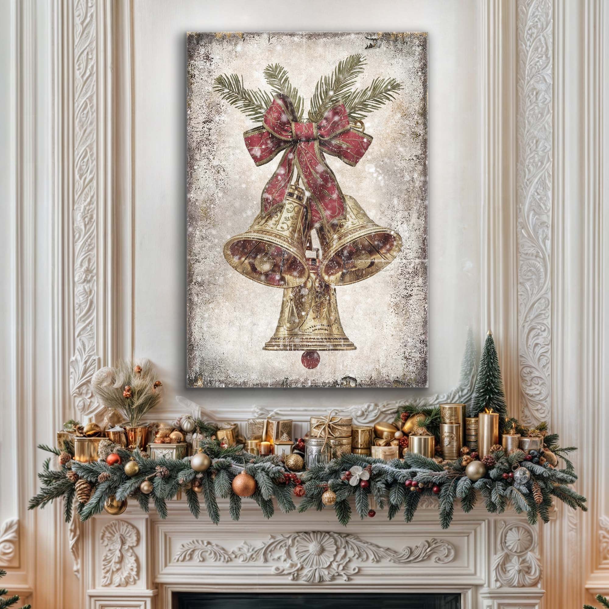 Vintage Christmas Bells Wall Art - Image 2