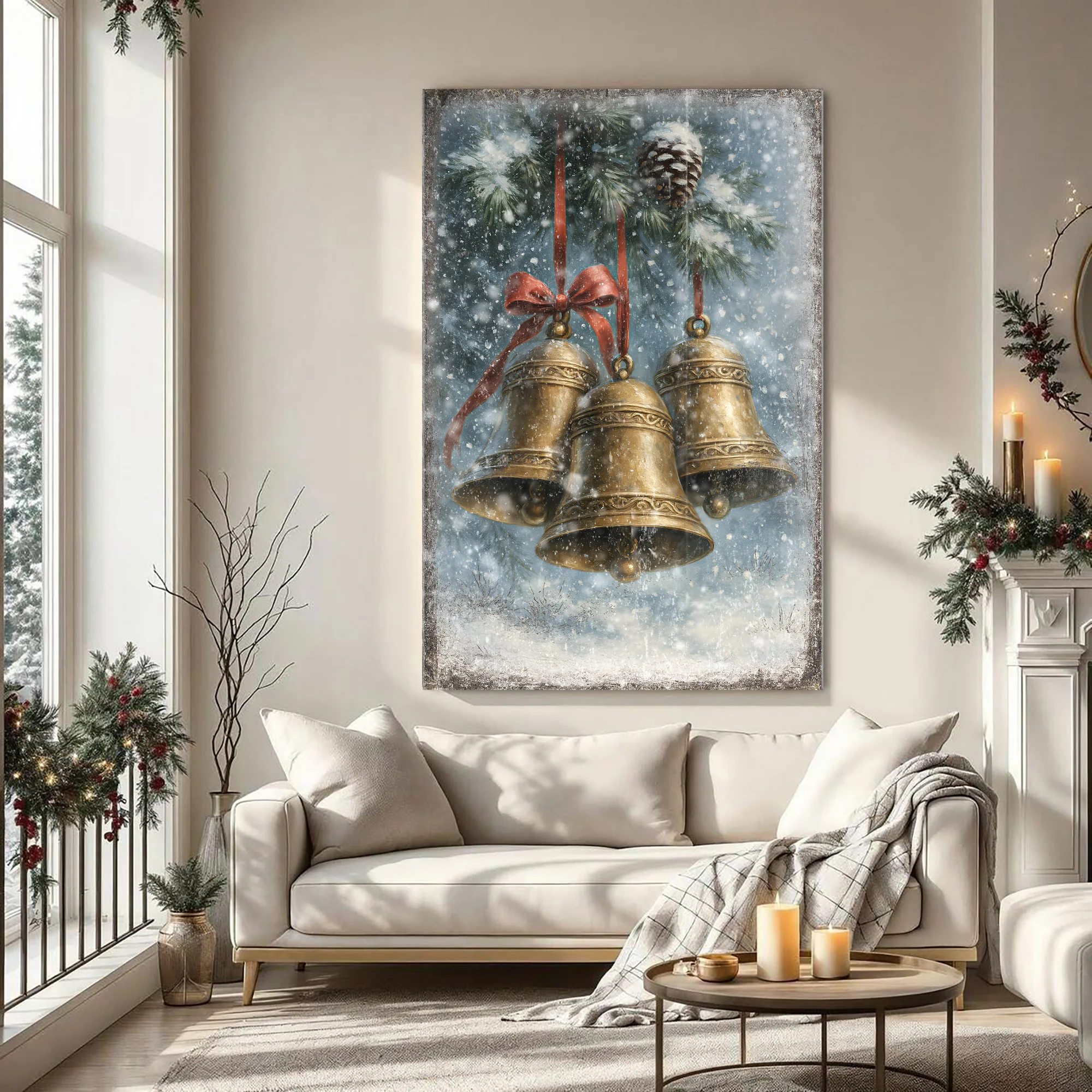 Vintage Christmas Bells Wall Art III - Image 4