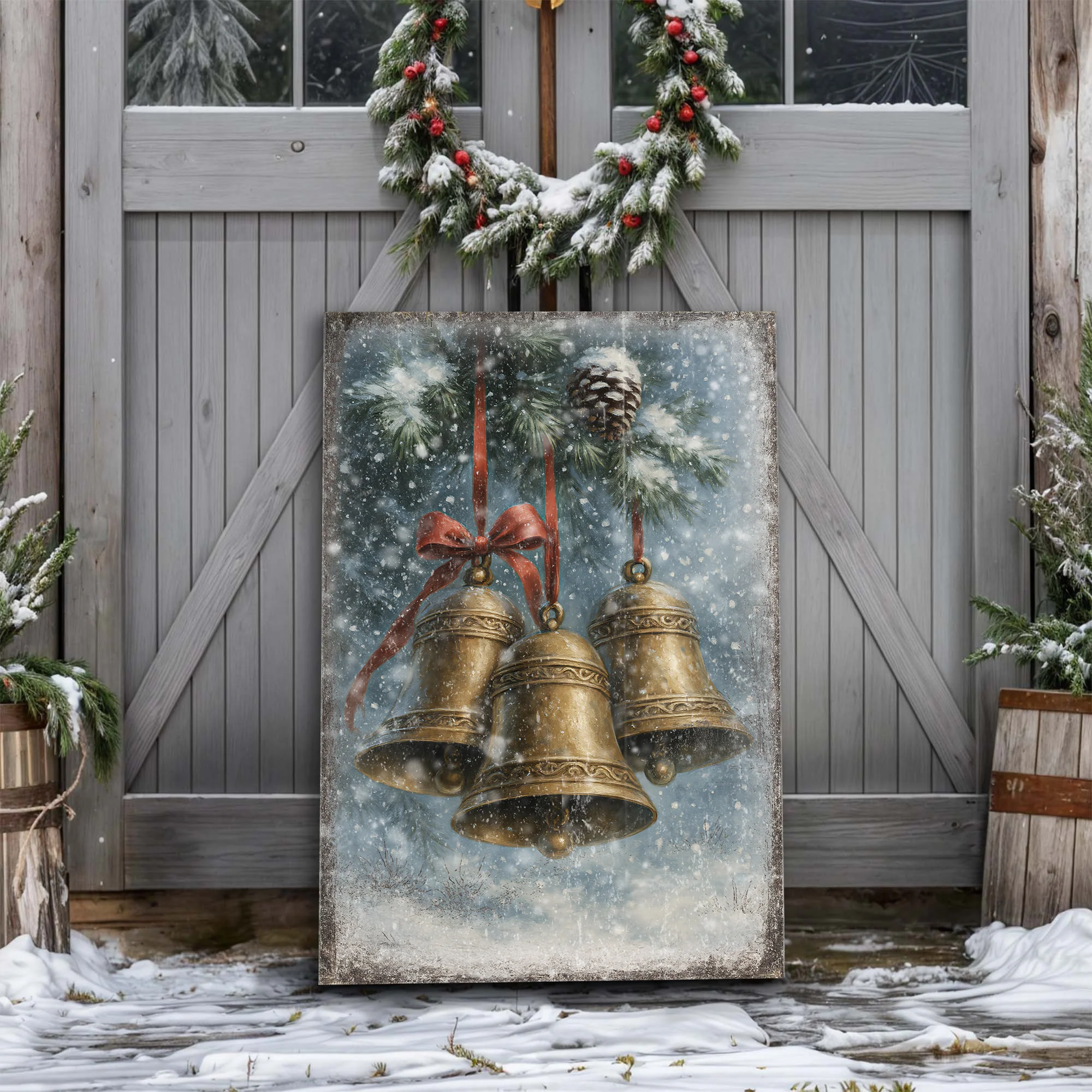 Vintage Christmas Bells Wall Art III - Image 5