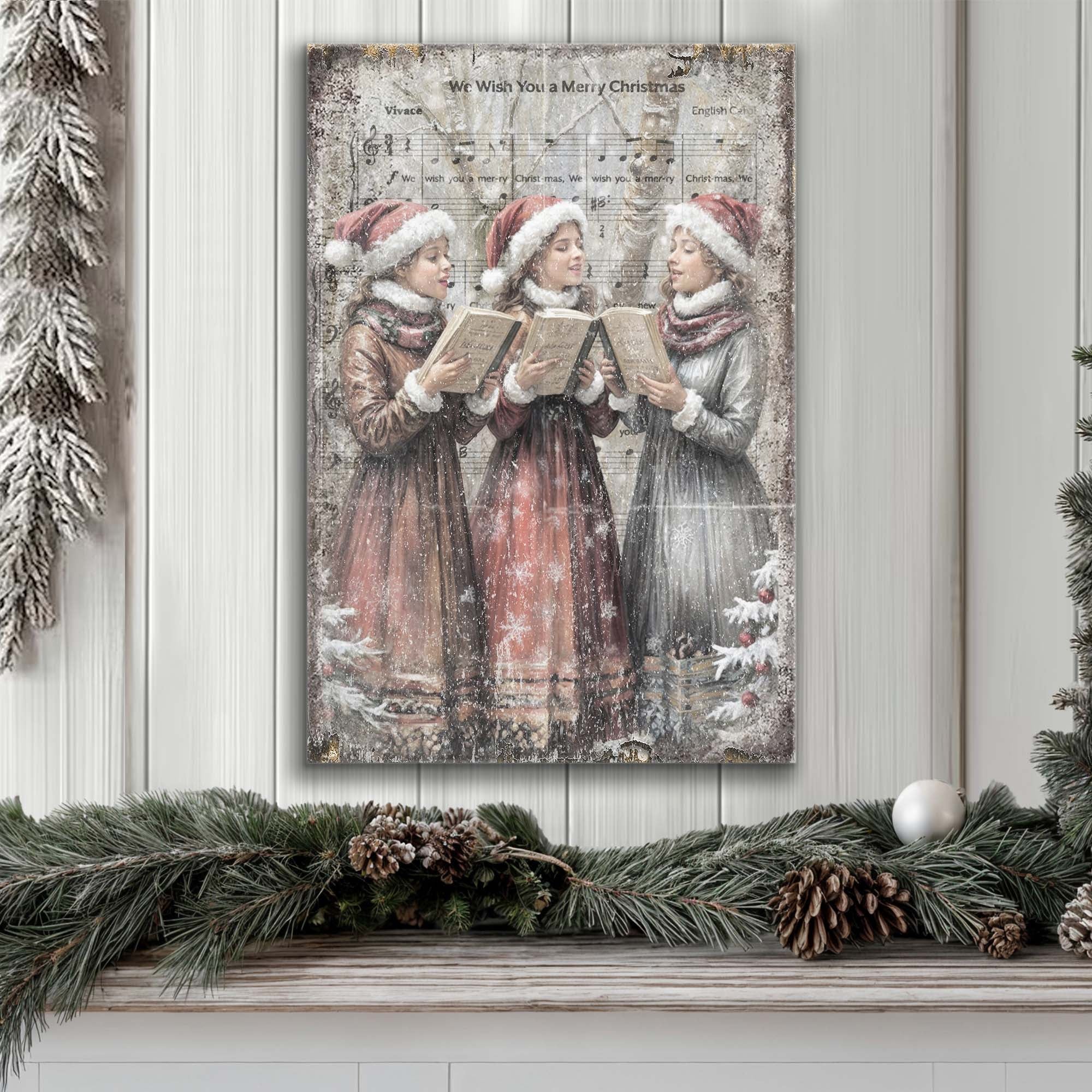 Vintage Christmas Carolers Wall Art - Image 4