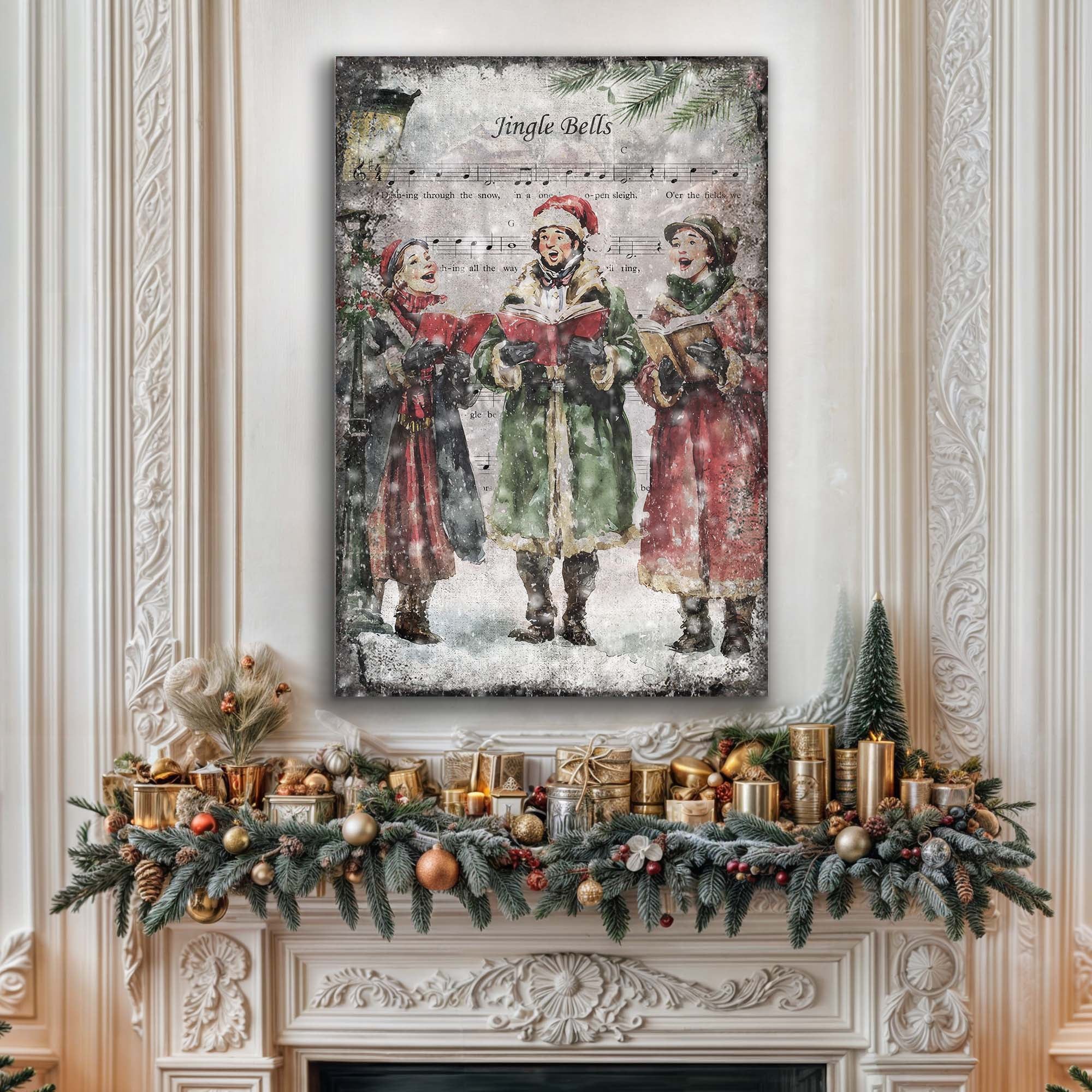 Vintage Christmas Carolers Wall Art II - Image 3