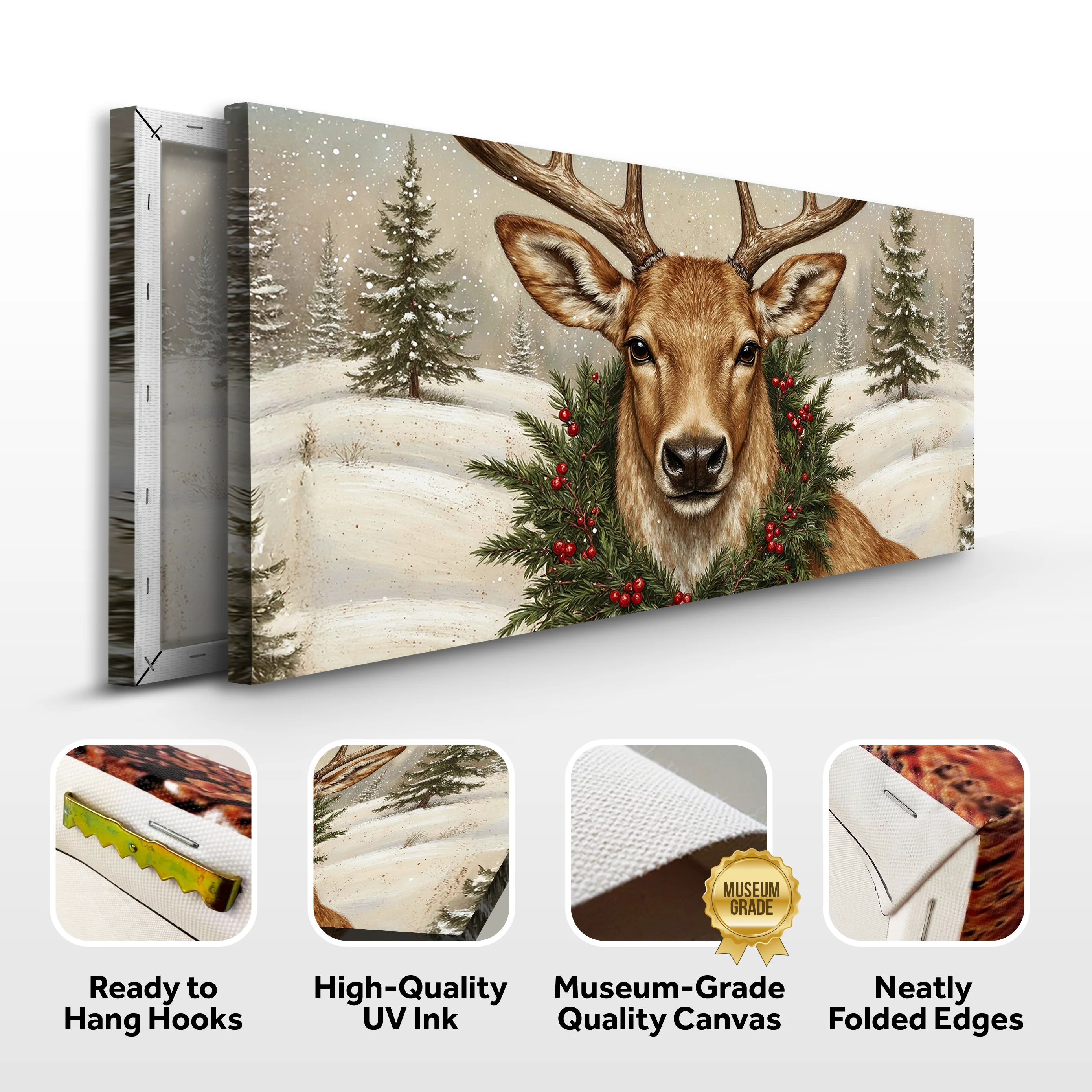 Vintage Christmas Deer Wall Art - Image 8