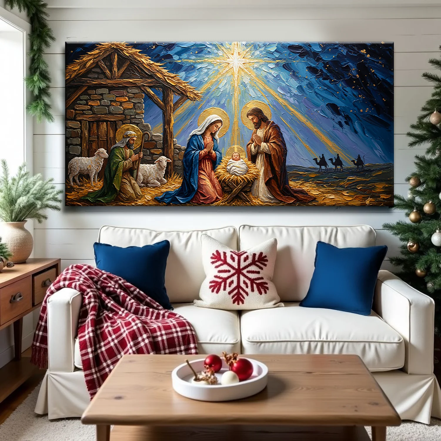Vintage Christmas Nativity Scene Christmas Wall Art - Image 3