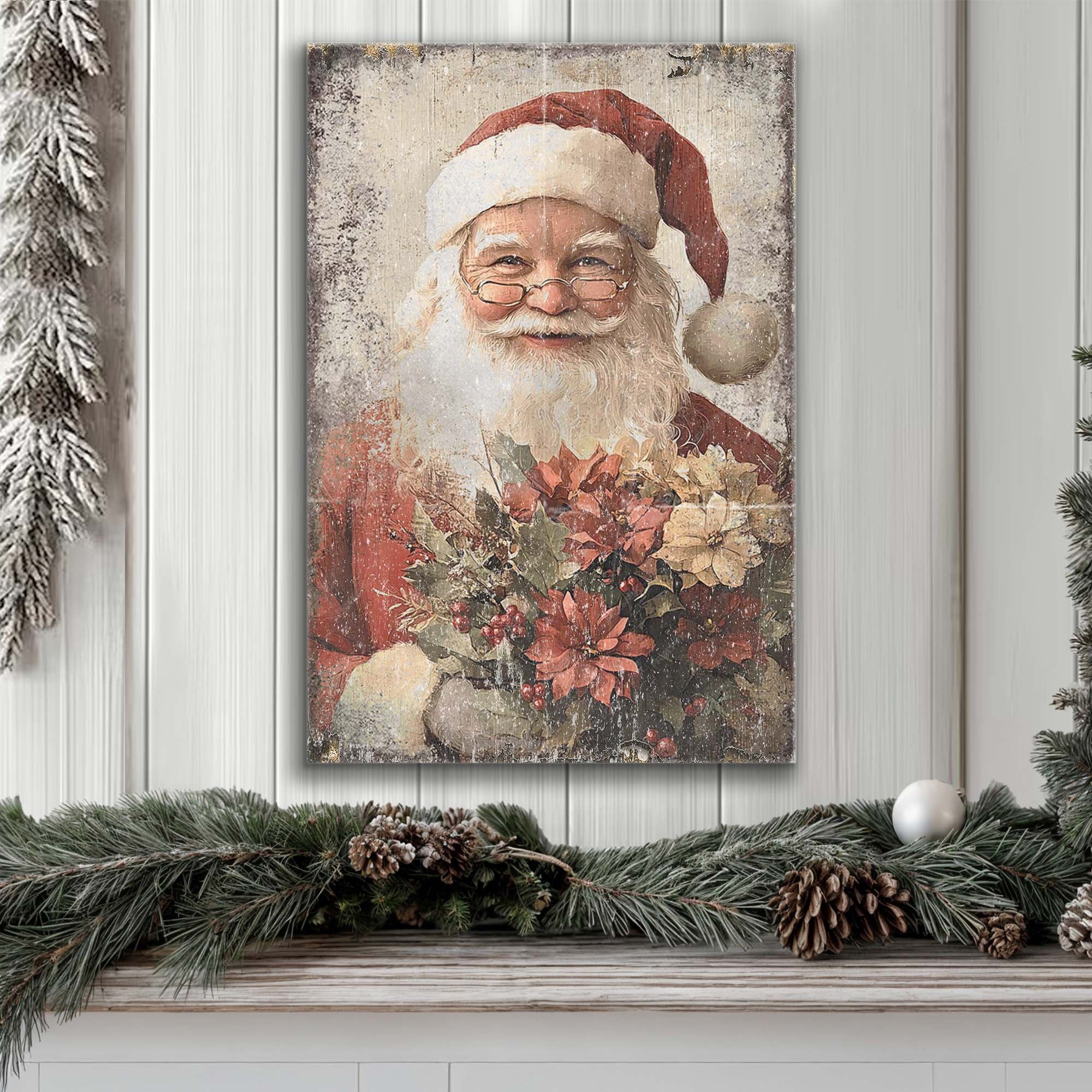 Vintage Christmas Santa Claus Wall Art - Image 3
