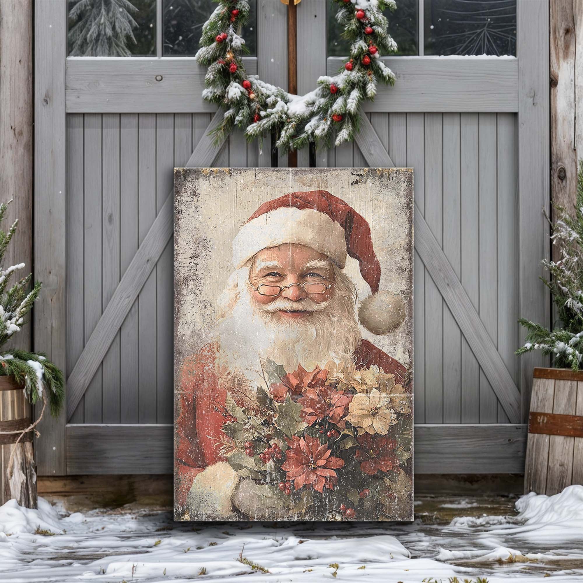 Vintage Christmas Santa Claus Wall Art - Image 4