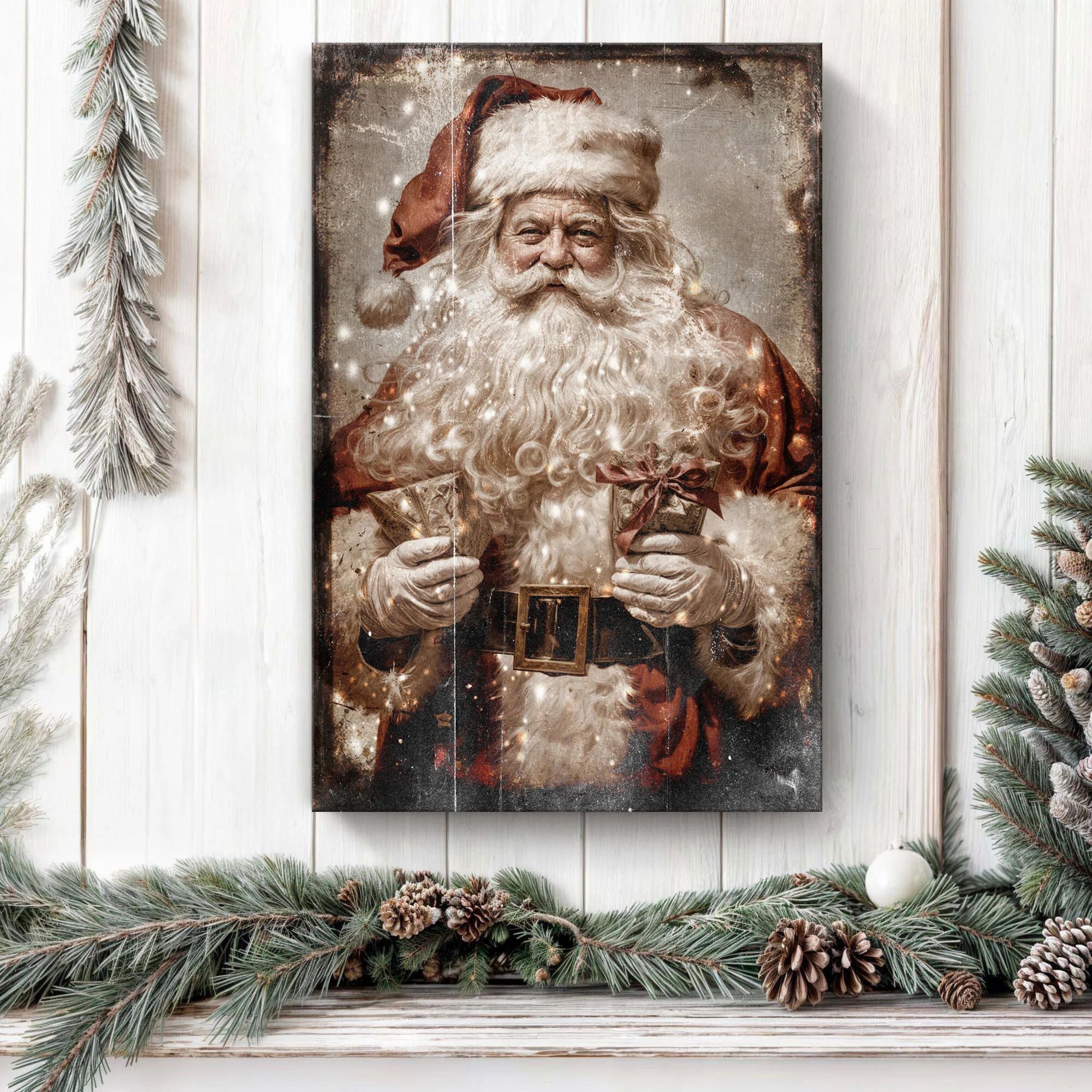 Vintage Christmas Santa Claus Wall Art IV - Image 3