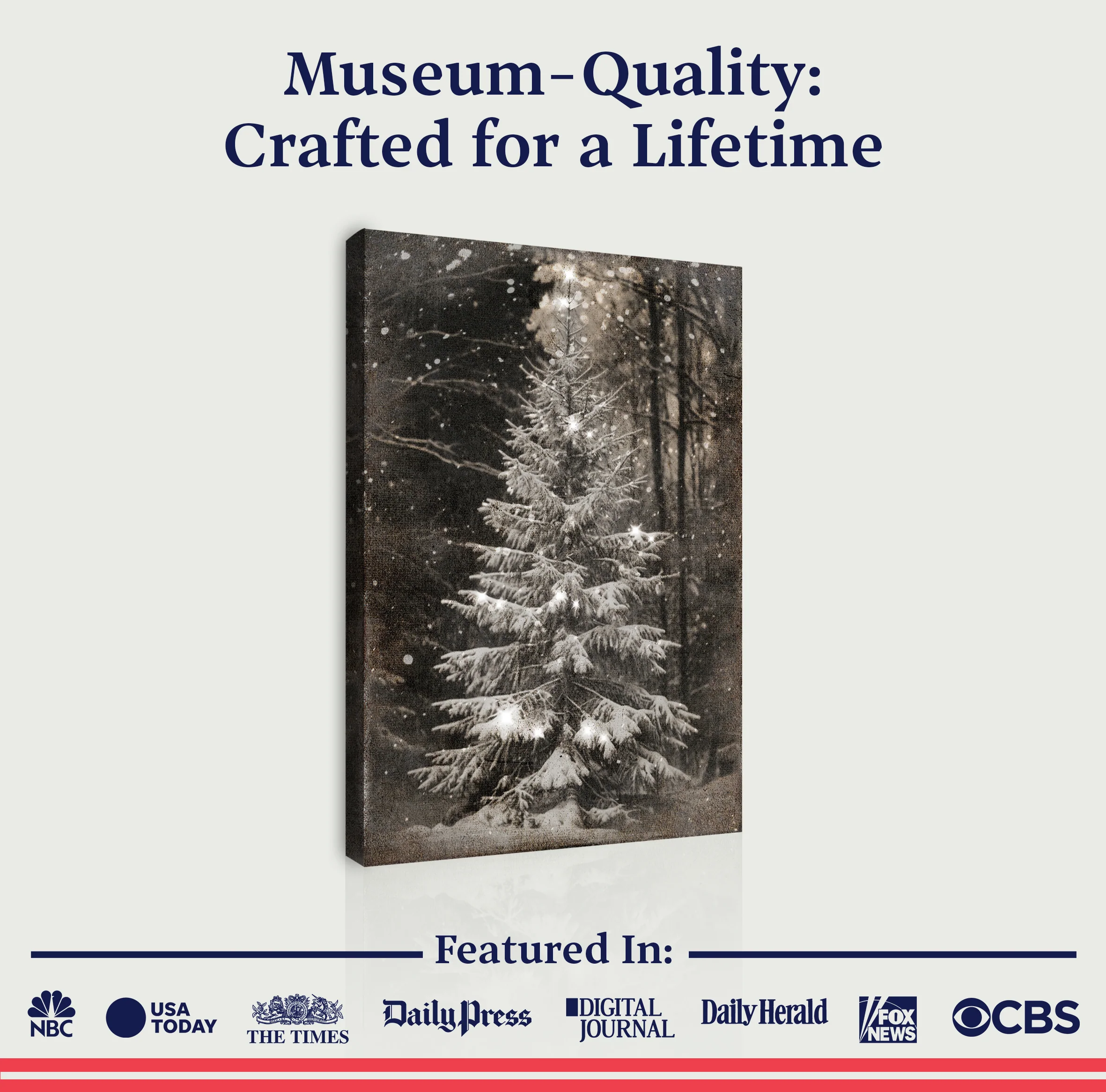 Vintage Christmas Tree Wall Art - Image 5