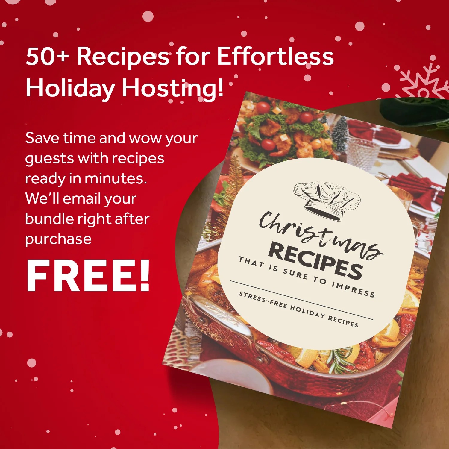 Vintage Christmas Tree Wall Art with Free Christmas Recipe Book - Image 2