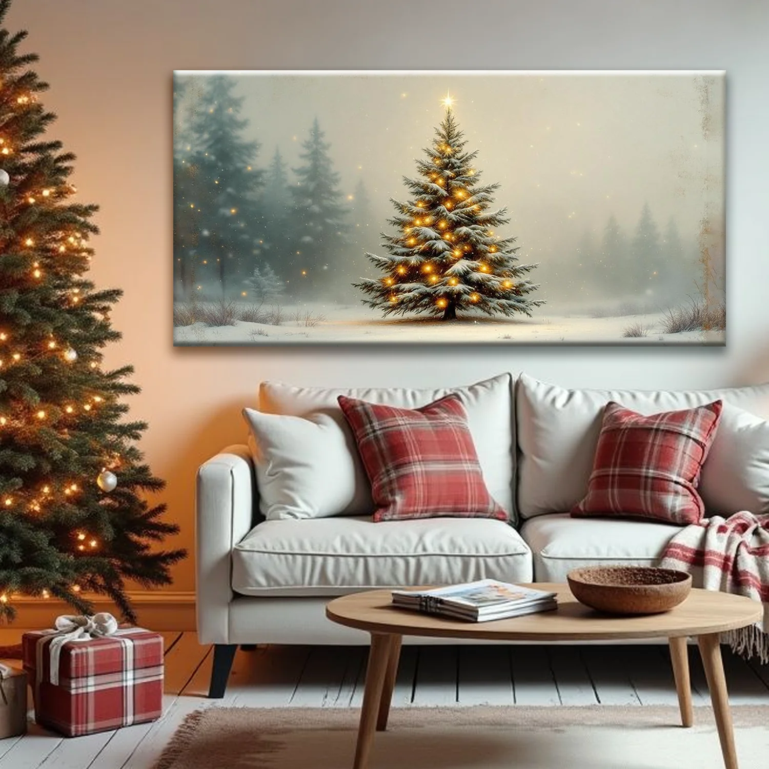 Vintage Christmas Tree Wall Art XI - Image 2