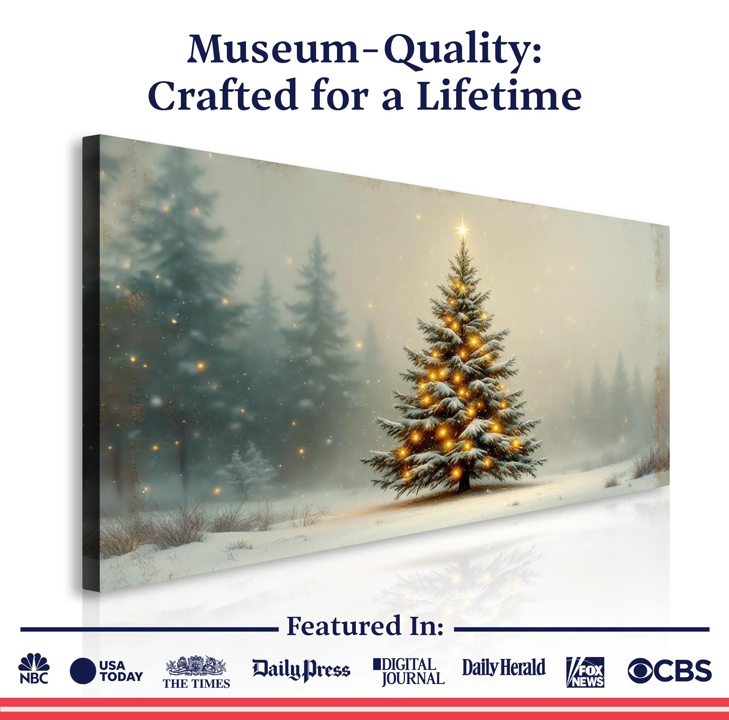 Vintage Christmas Tree Wall Art XI - Image 7