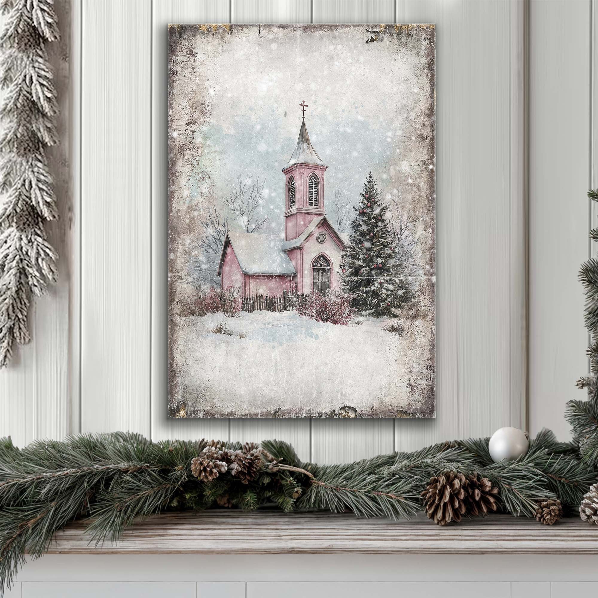 Vintage Church Christmas Wall Art - Image 4