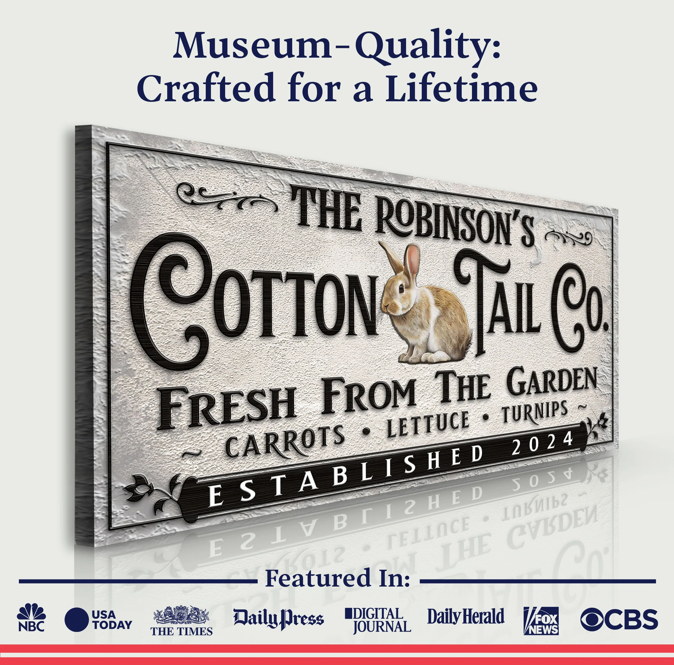 Vintage Cottontail Co Easter Sign - Image 5