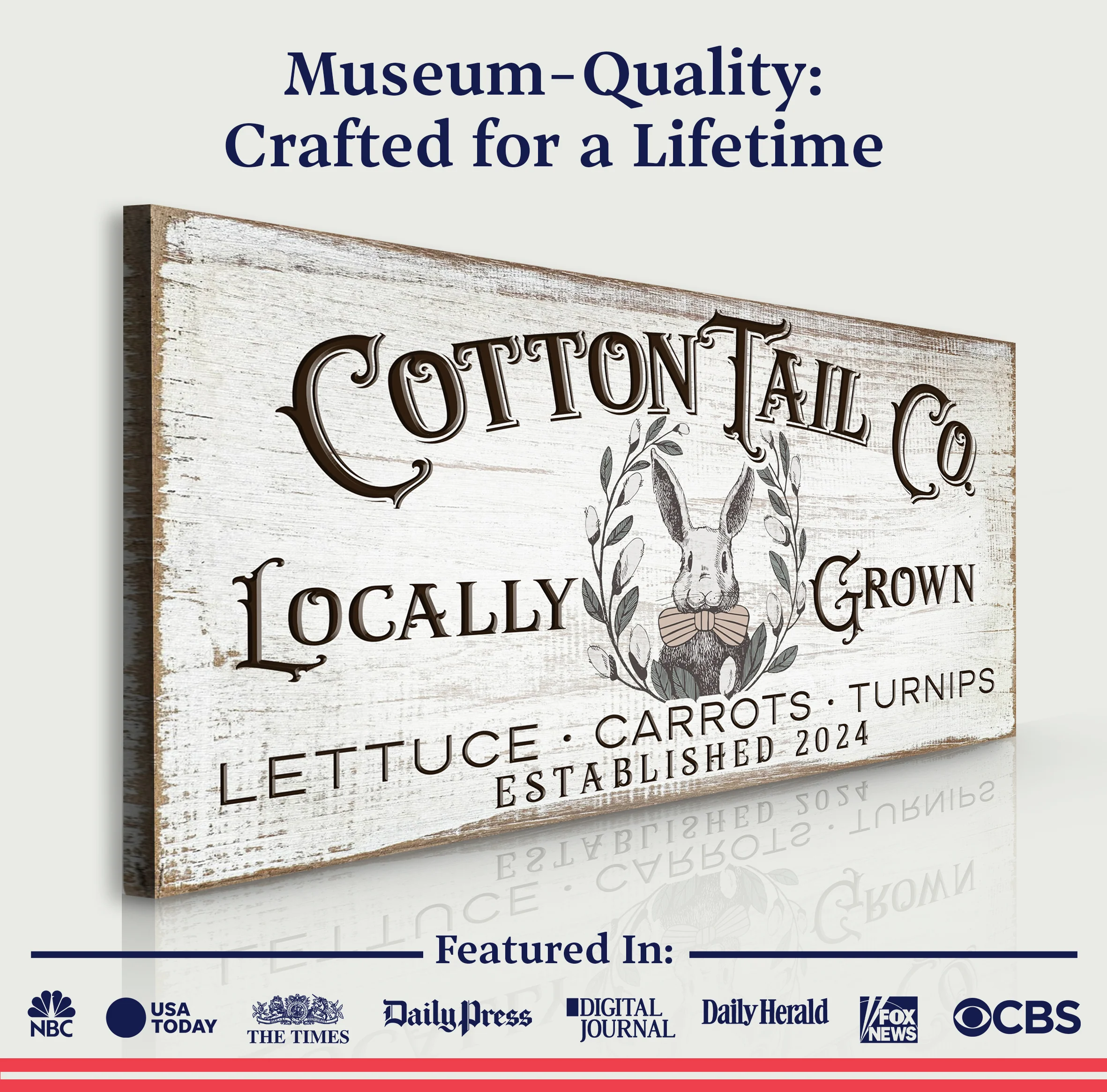 Vintage Cottontail Co Easter Sign II - Image 5