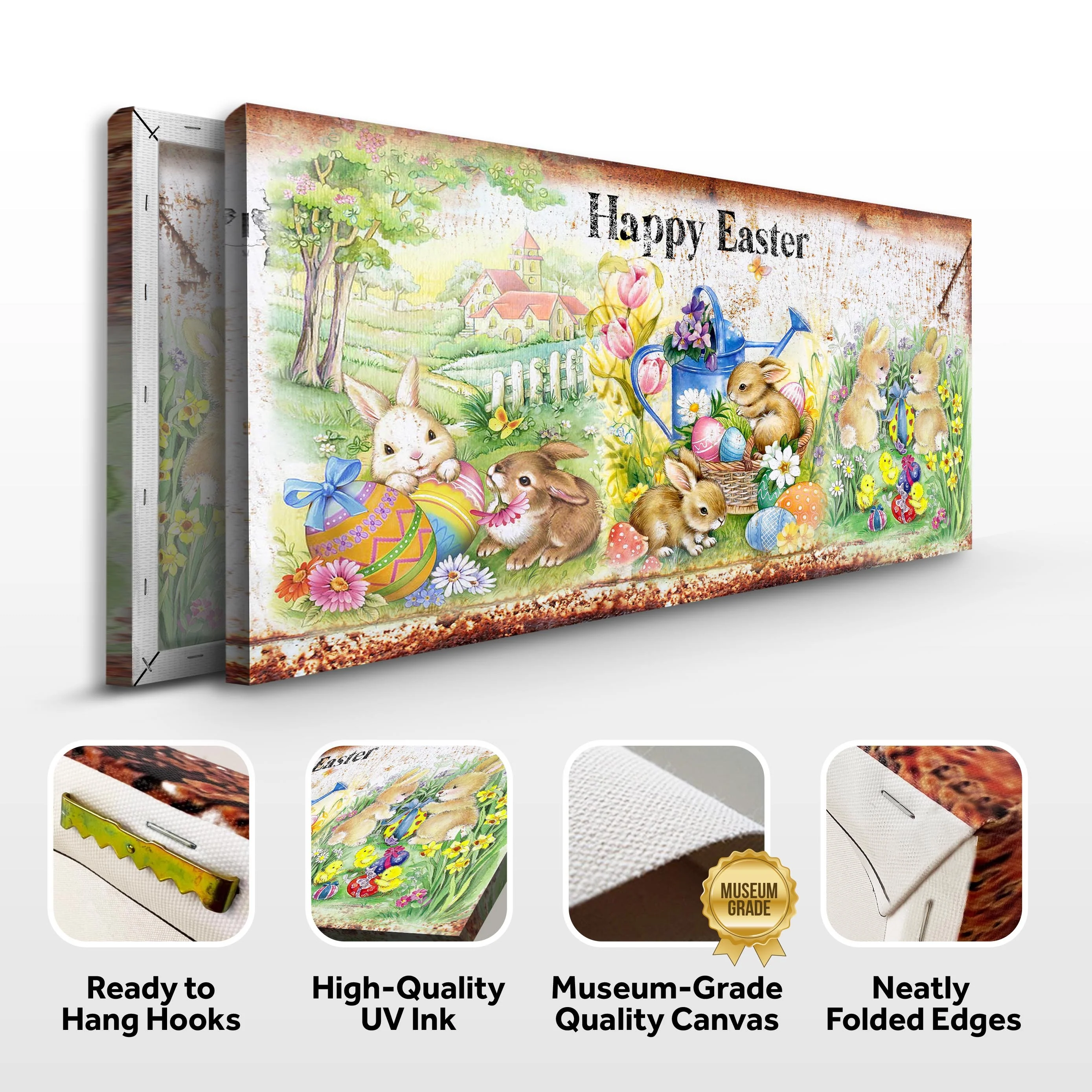 Vintage Happy Easter Sign - Image 3