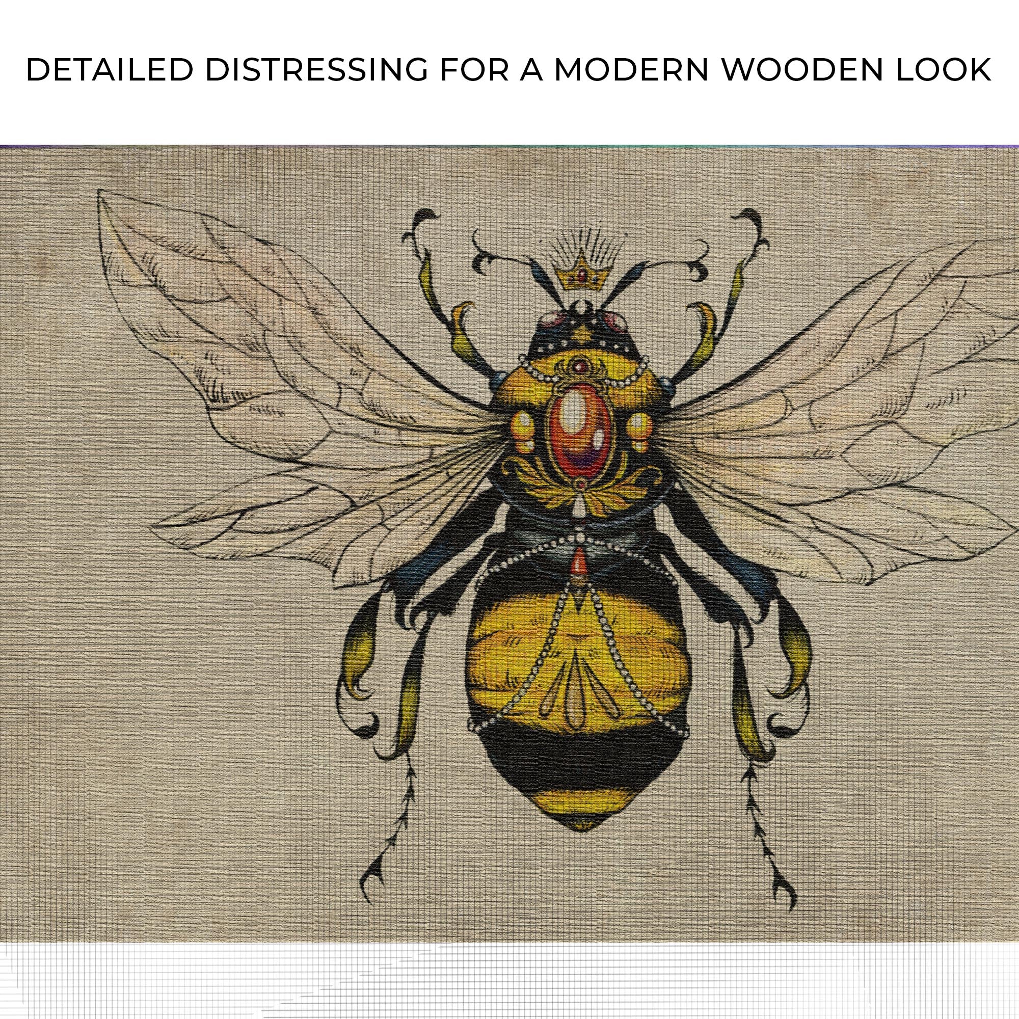 Vintage Queen Bee Canvas Wall Art - Image 4