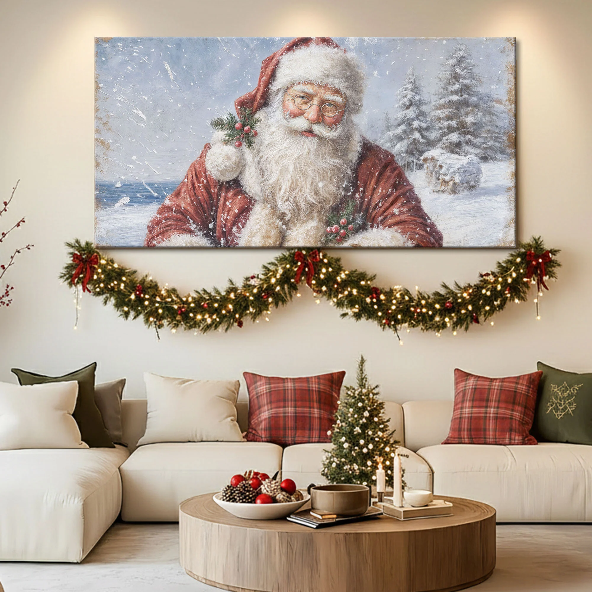 Vintage Santa Claus Christmas Wall Art - Image 2