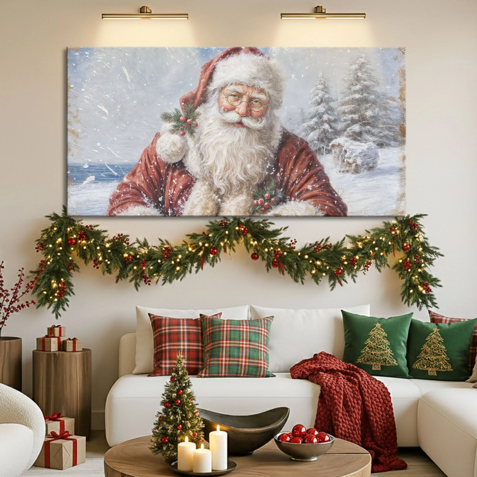 Vintage Santa Claus Christmas Wall Art - Image 4