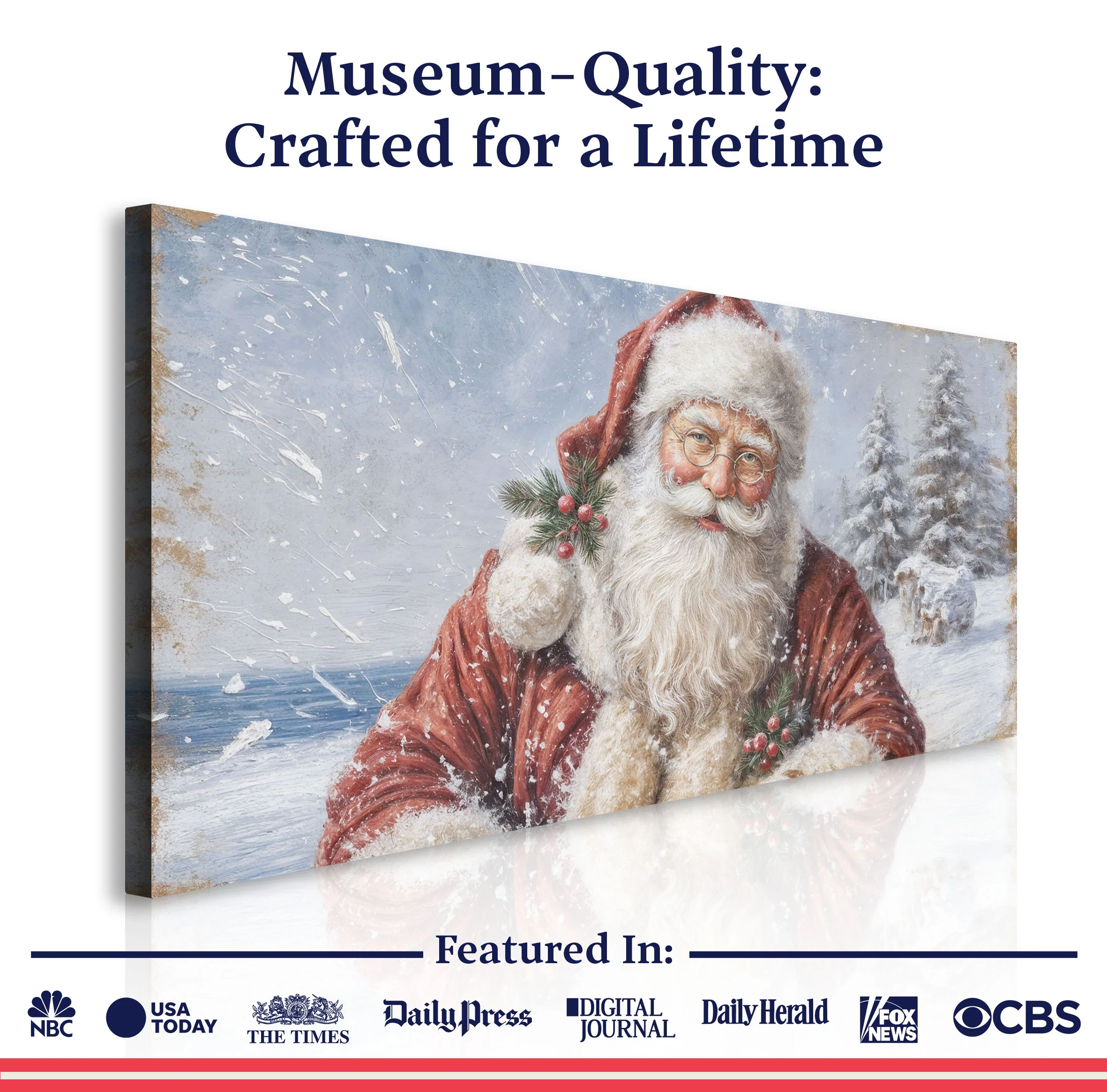 Vintage Santa Claus Christmas Wall Art - Image 6