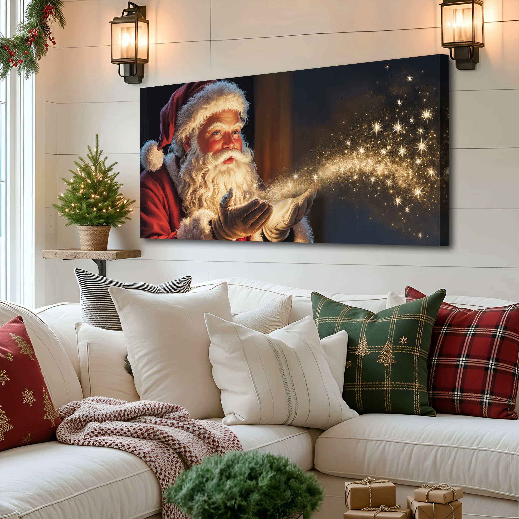 Vintage Santa Claus Christmas Wall Art II - Image 2