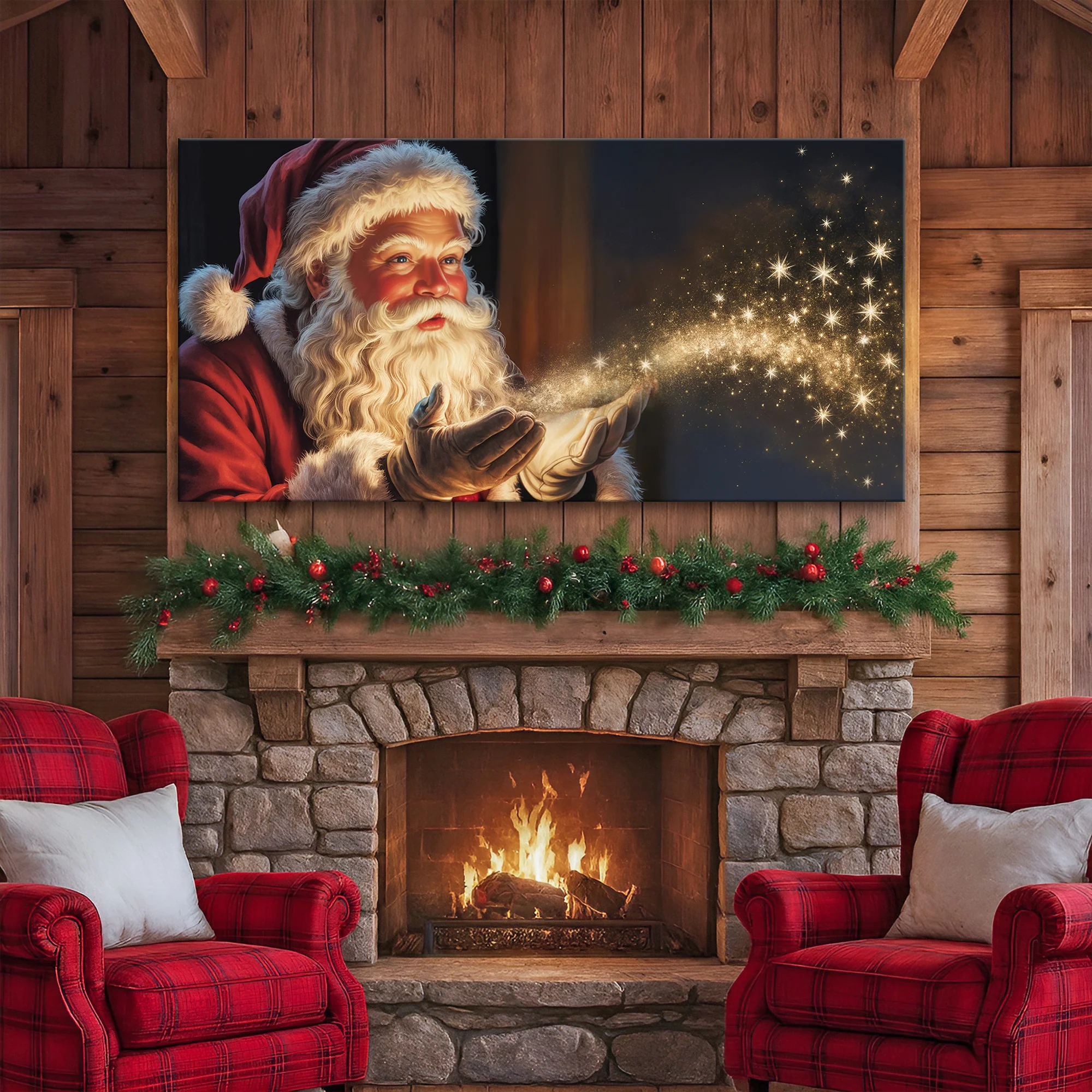 Vintage Santa Claus Christmas Wall Art II - Image 3