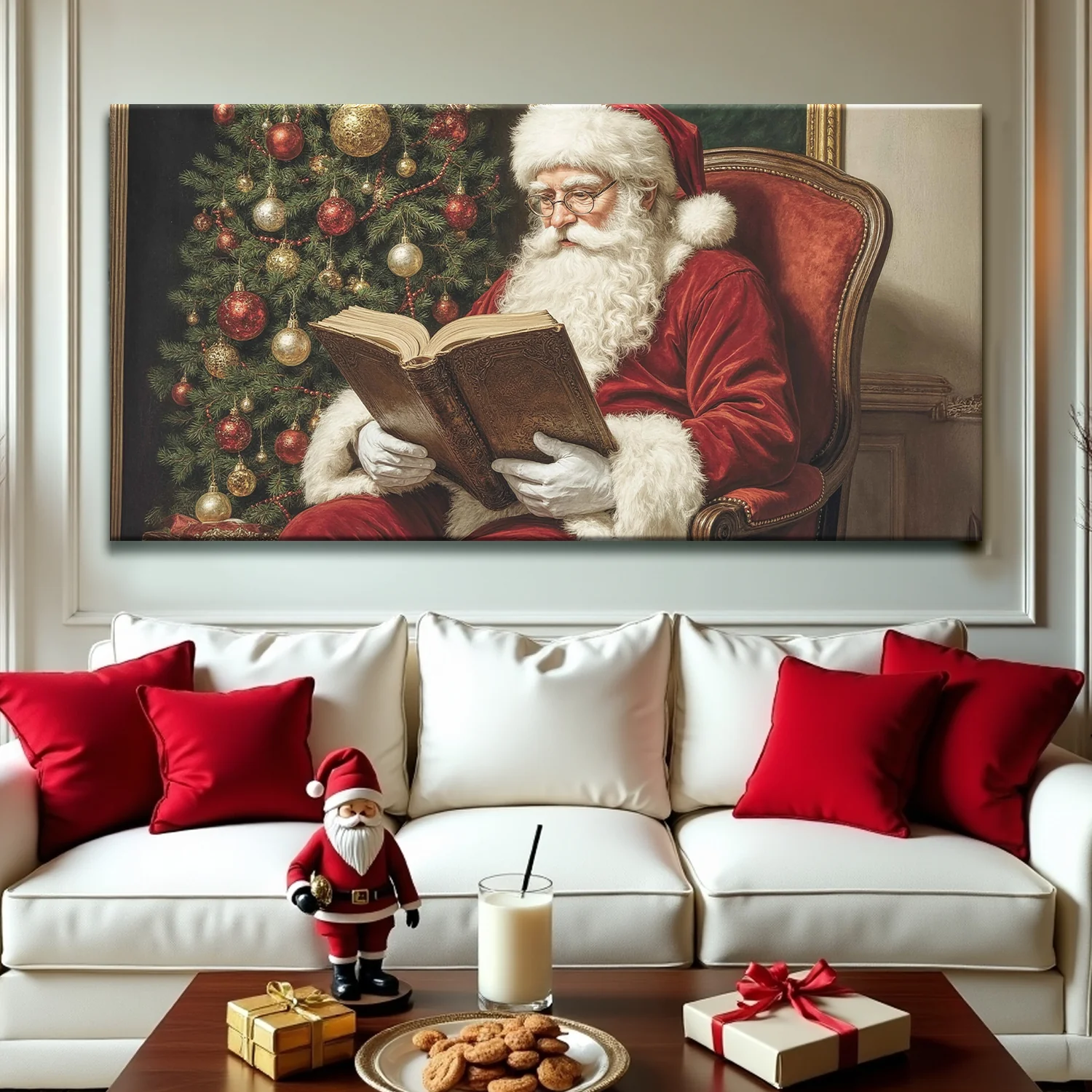 Vintage Santa Reading Wall Art - Image 5