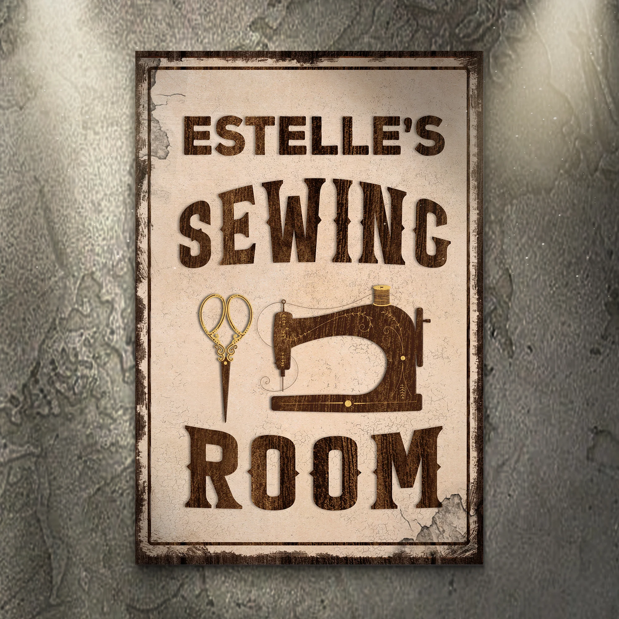 Vintage Sewing Room Sign - Image 2