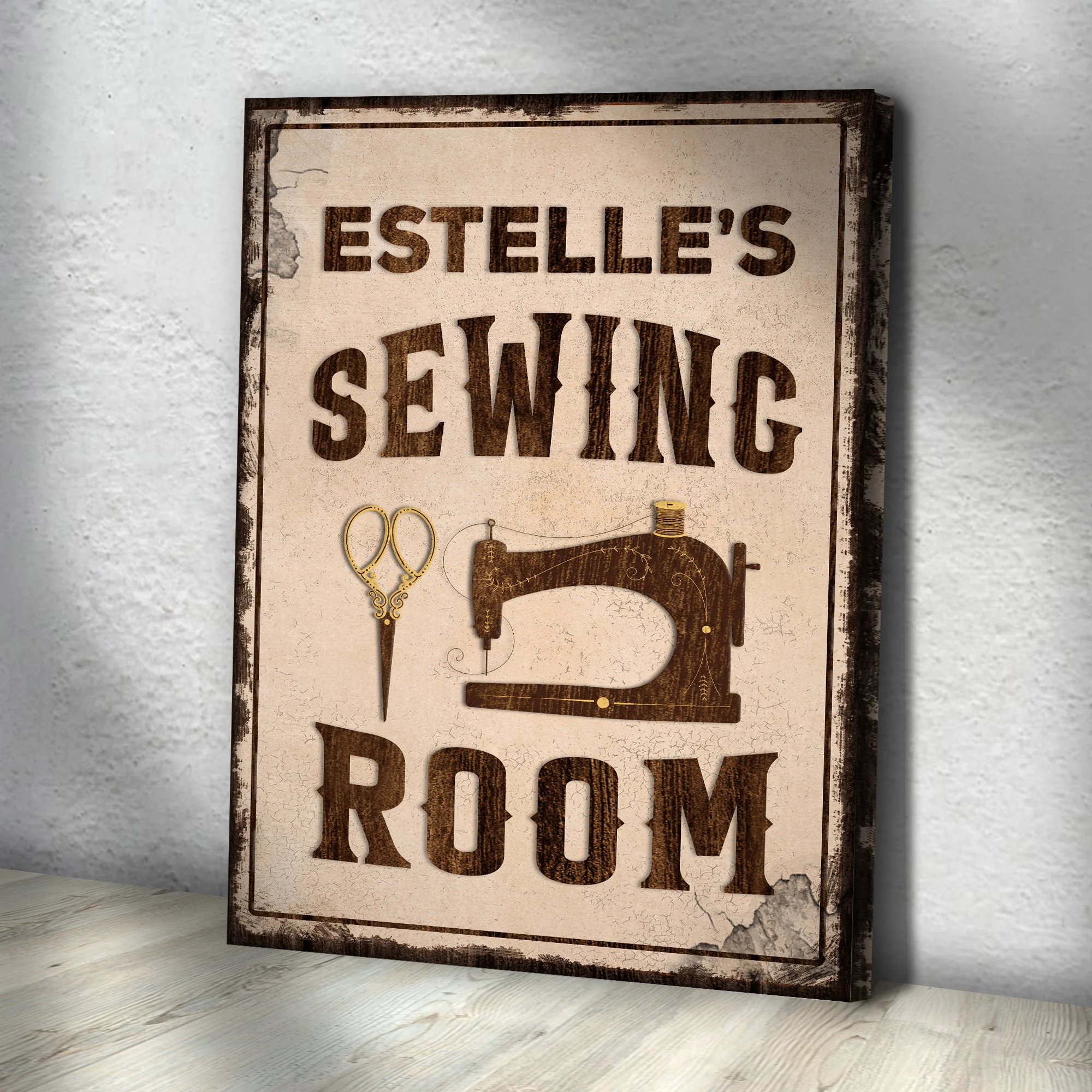 Vintage Sewing Room Sign - Image 3